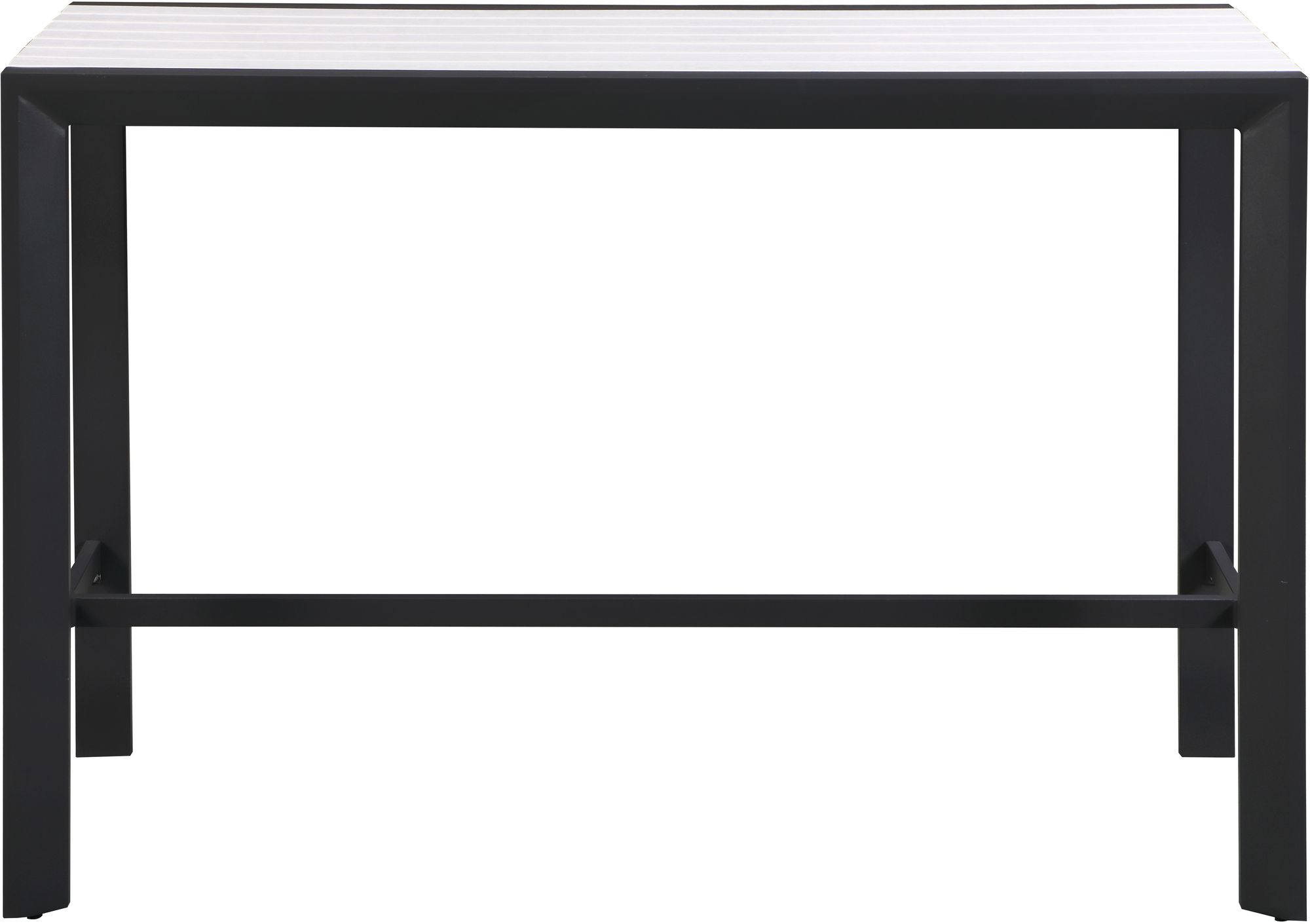 Nizuc 59.5" Outdoor Patio Rectangular Aluminum Bar Table