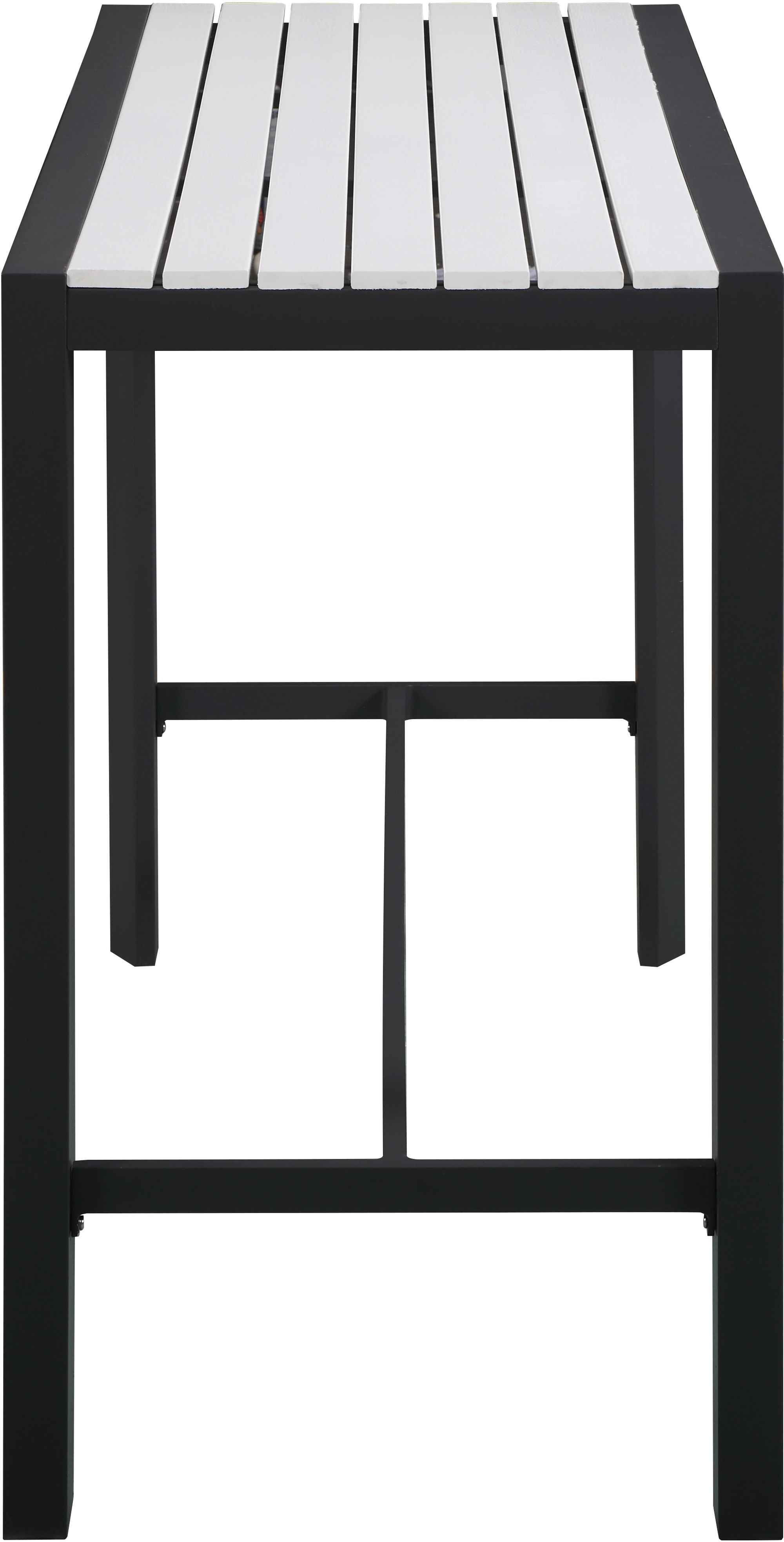 Nizuc 59.5" Outdoor Patio Rectangular Aluminum Bar Table