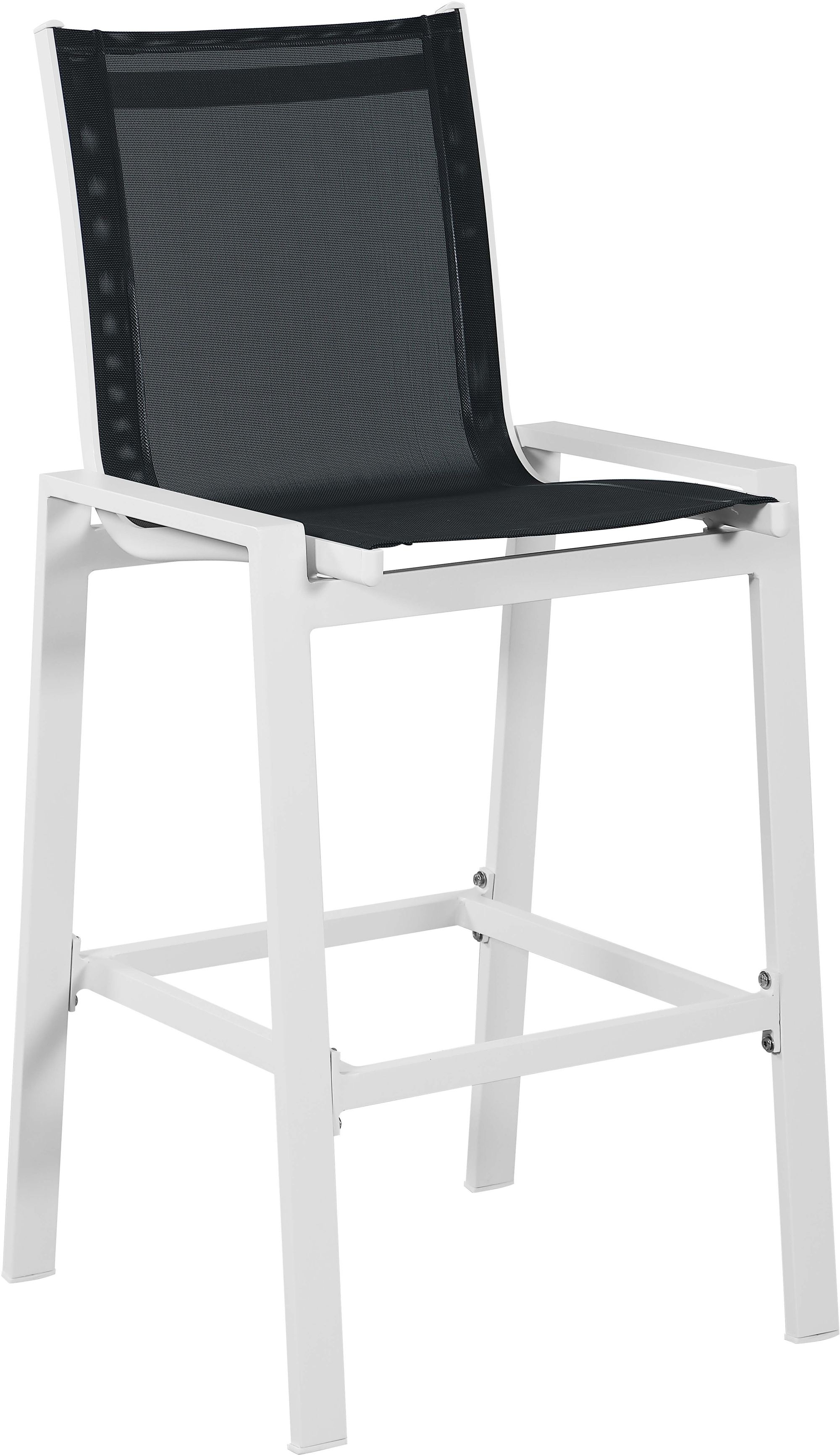 Nizuc Outdoor Patio Mesh Barstool with Aluminum Frame