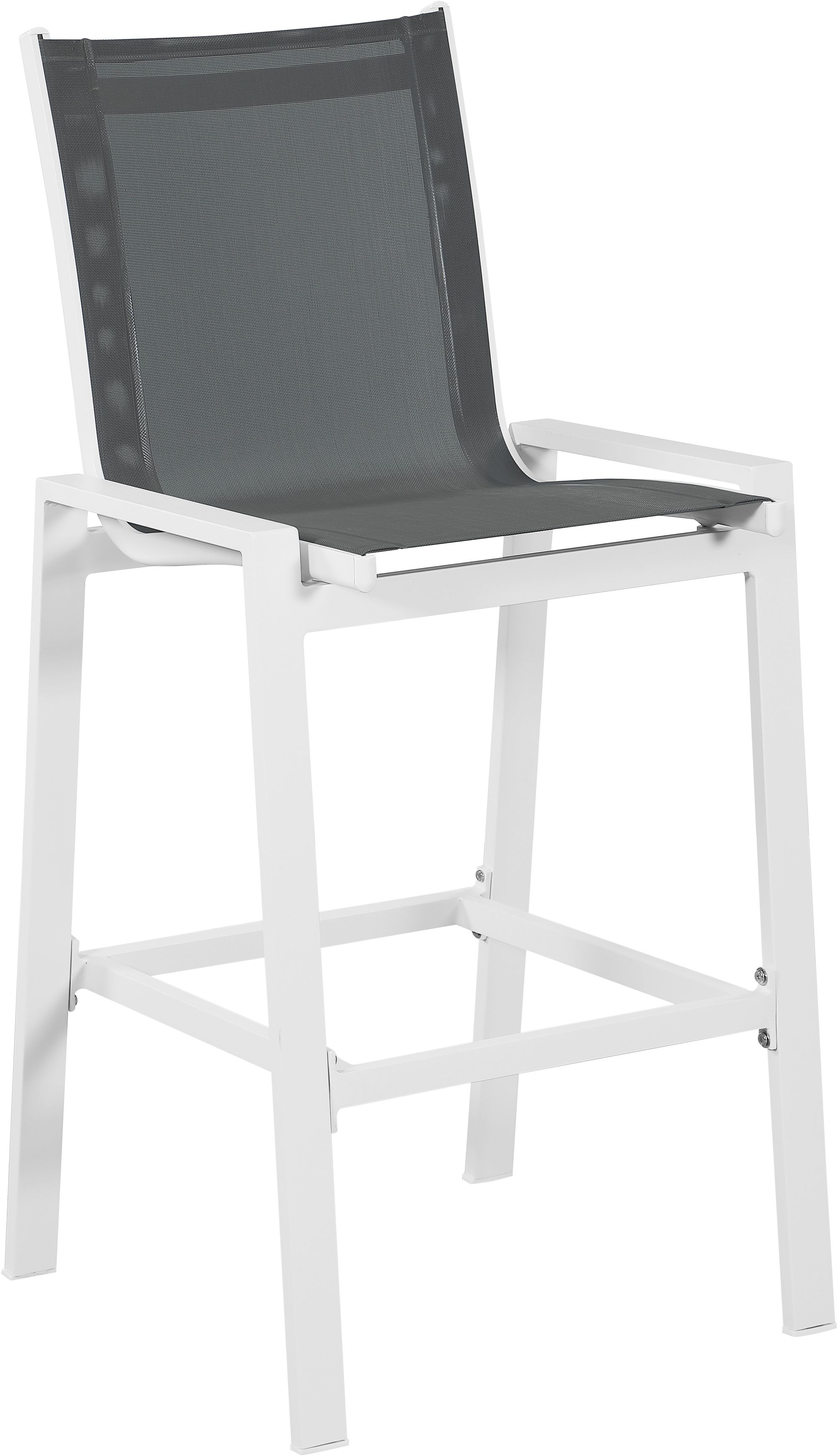 Nizuc Outdoor Patio Mesh Barstool with Aluminum Frame