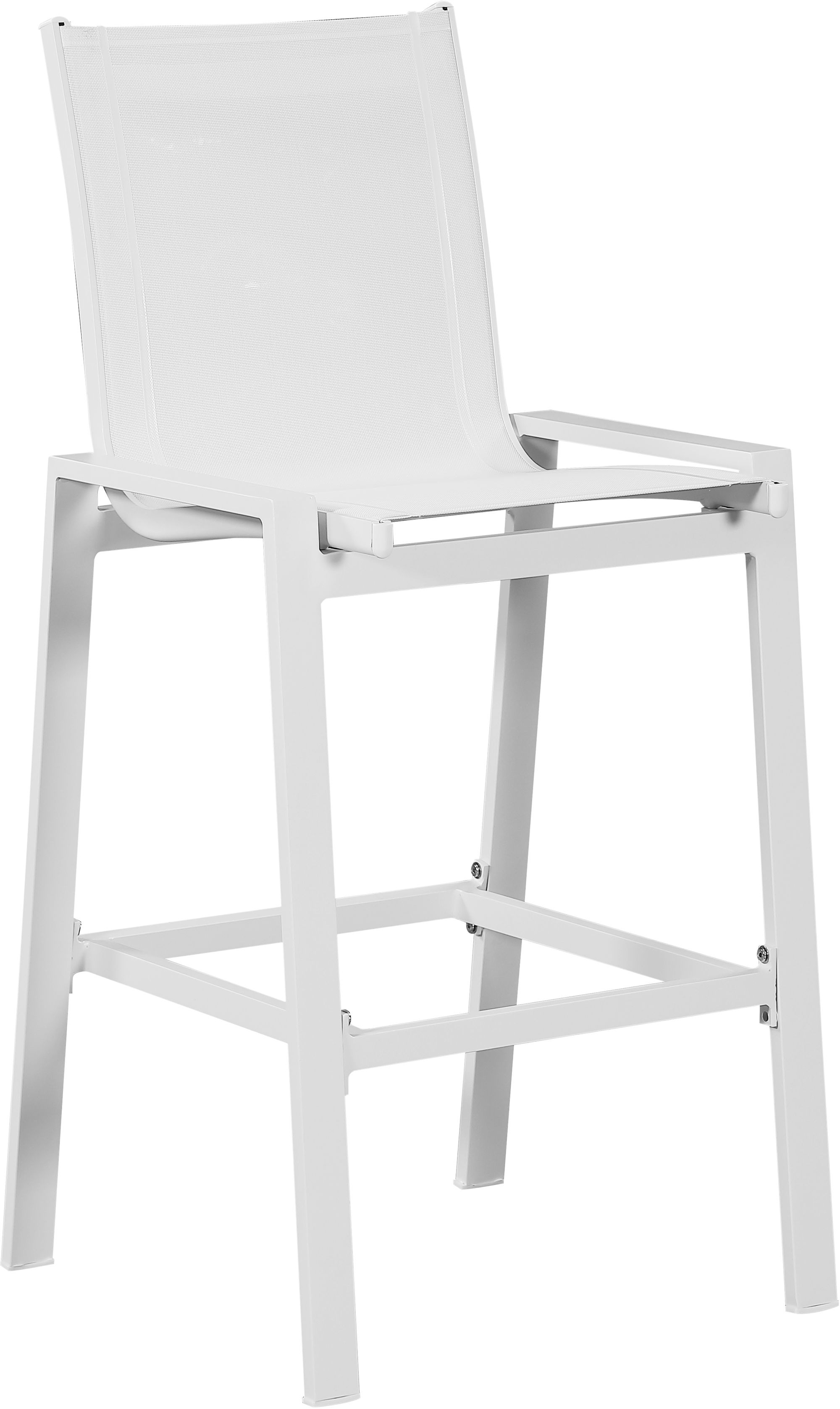 Nizuc Outdoor Patio Mesh Barstool with Aluminum Frame