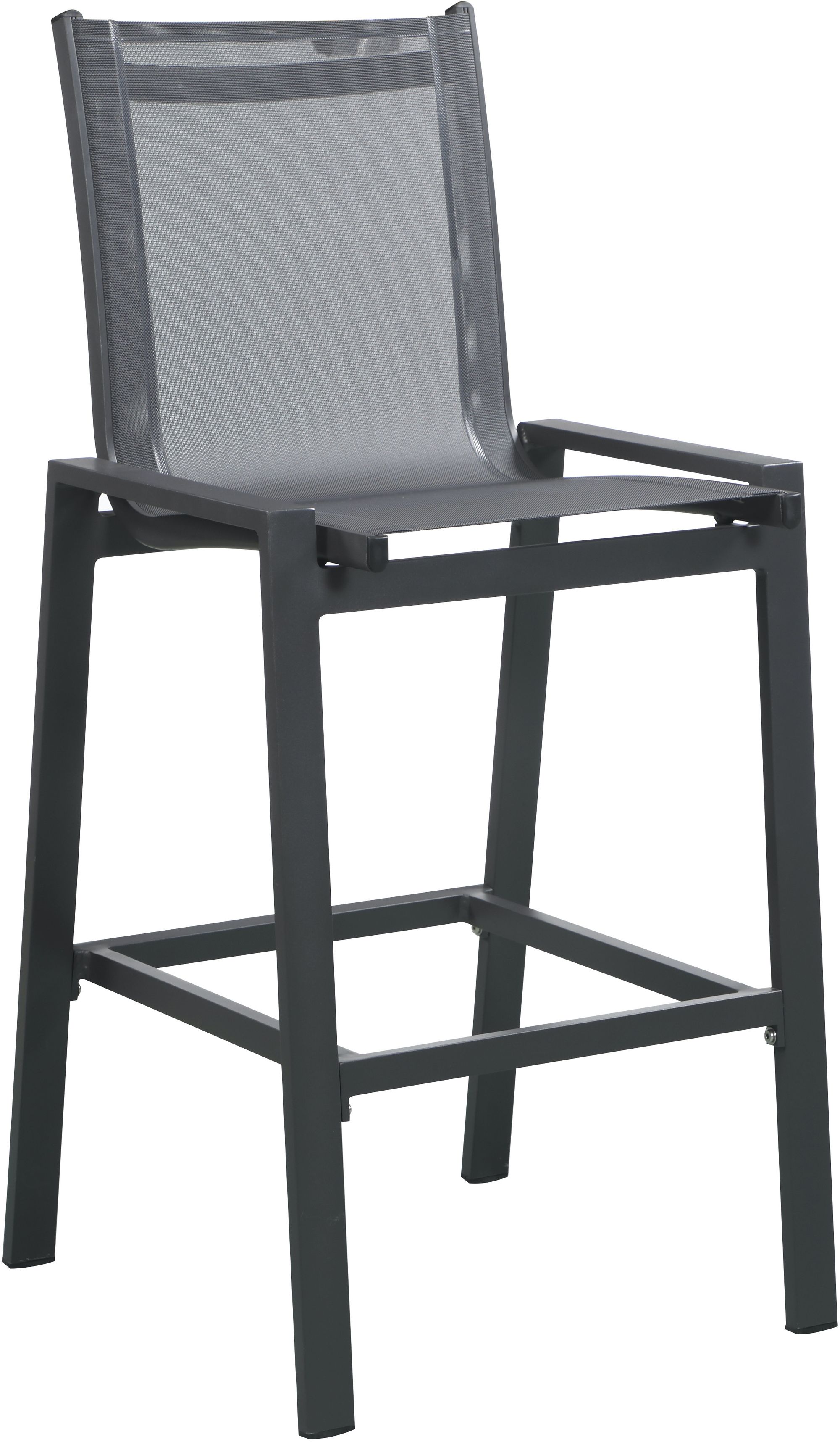 Nizuc Outdoor Patio Mesh Barstool with Aluminum Frame