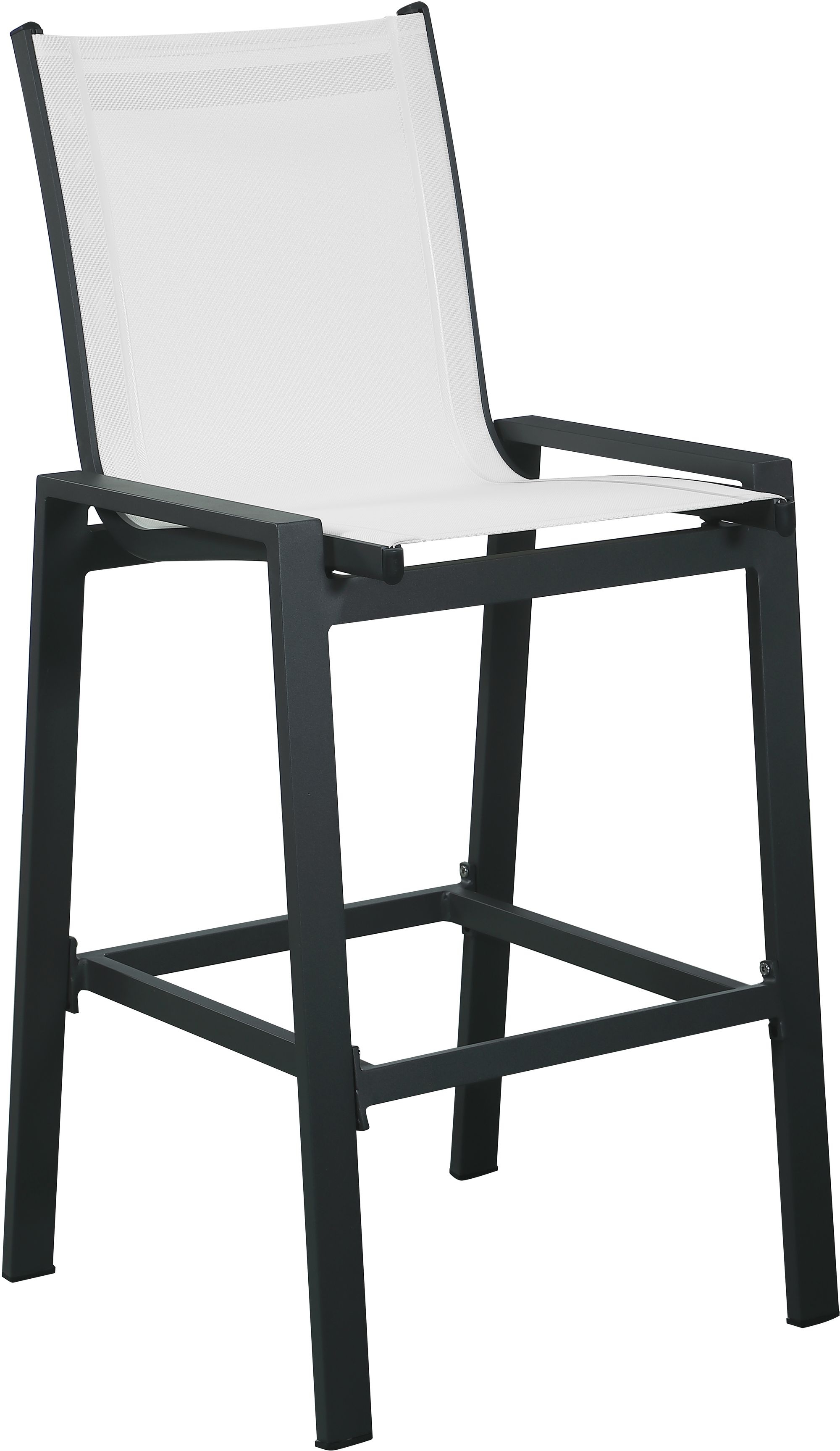 Nizuc Outdoor Patio Mesh Barstool with Aluminum Frame
