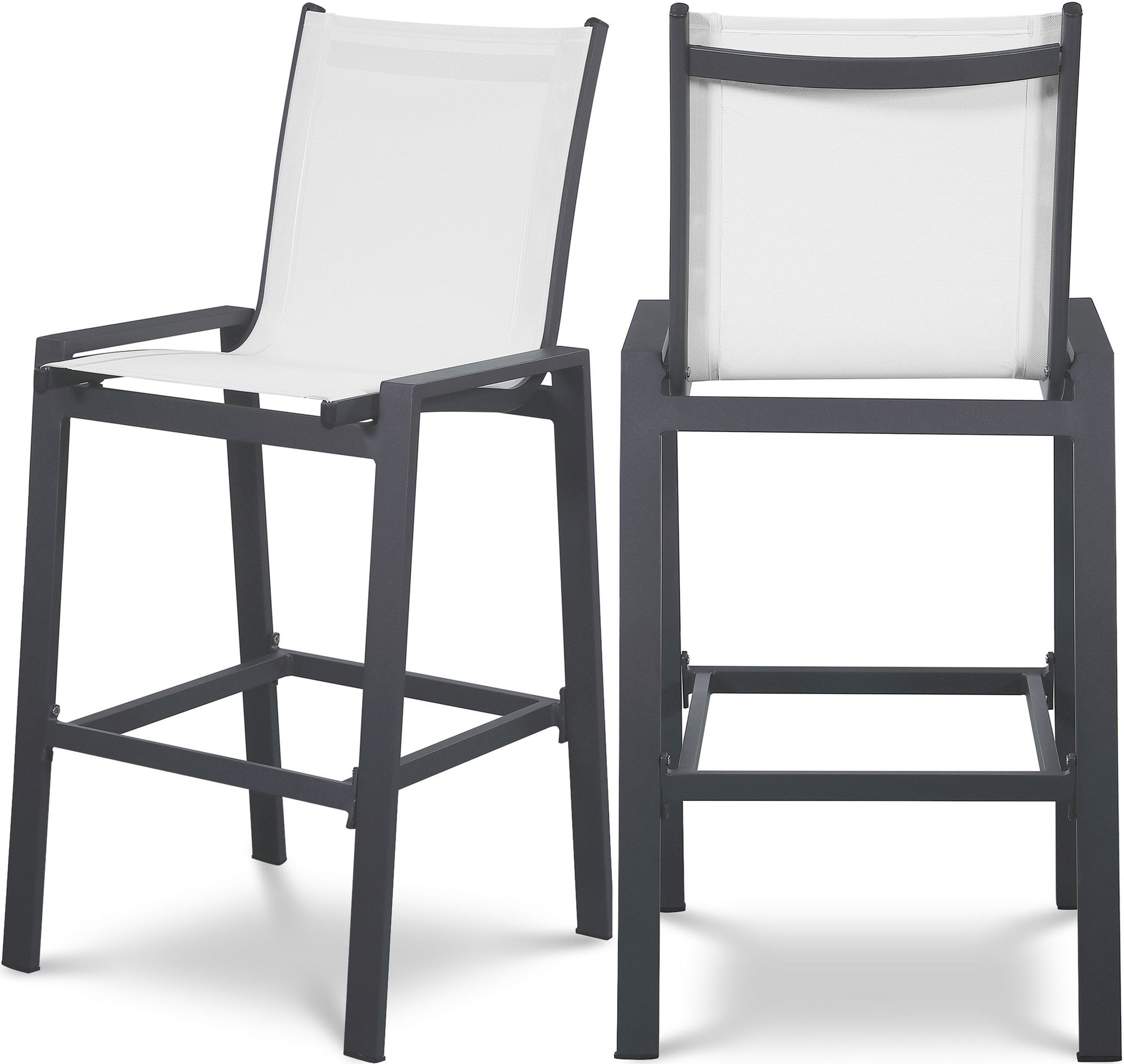 Nizuc Outdoor Patio Mesh Barstool with Aluminum Frame