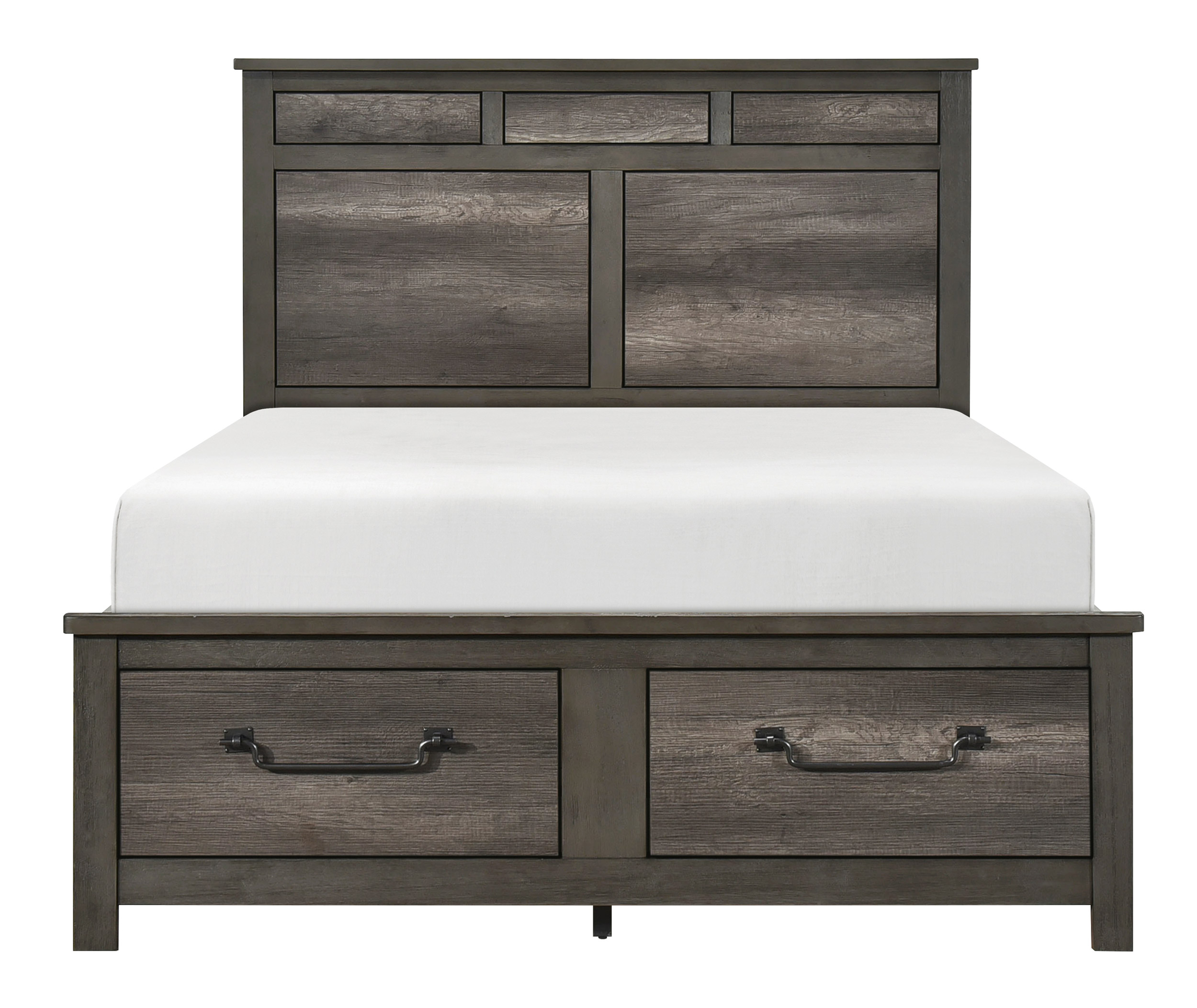 Lenior Melamine/Wood Storage Platform Bedroom Set