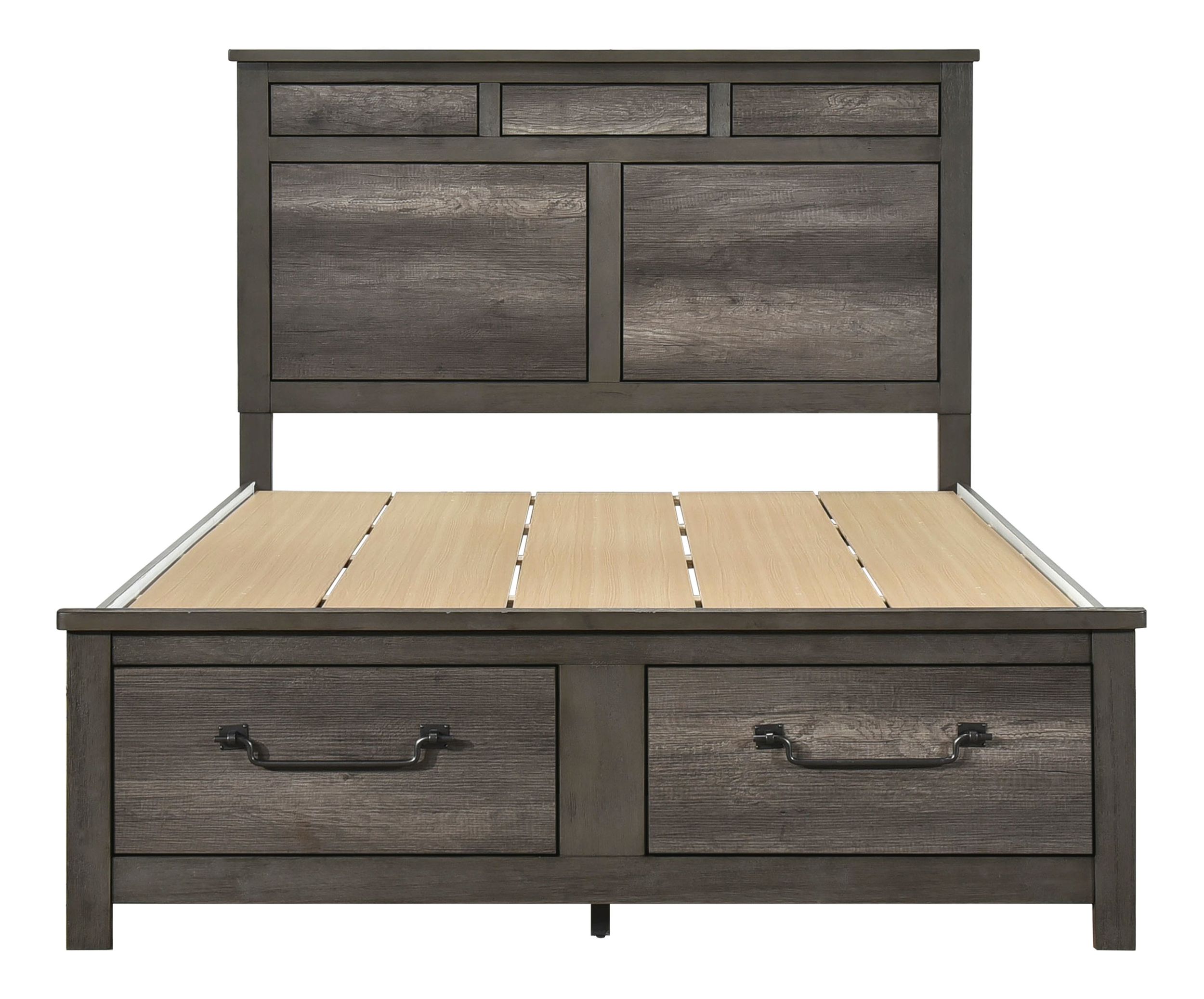 Lenior Melamine/Wood Storage Platform Bedroom Set