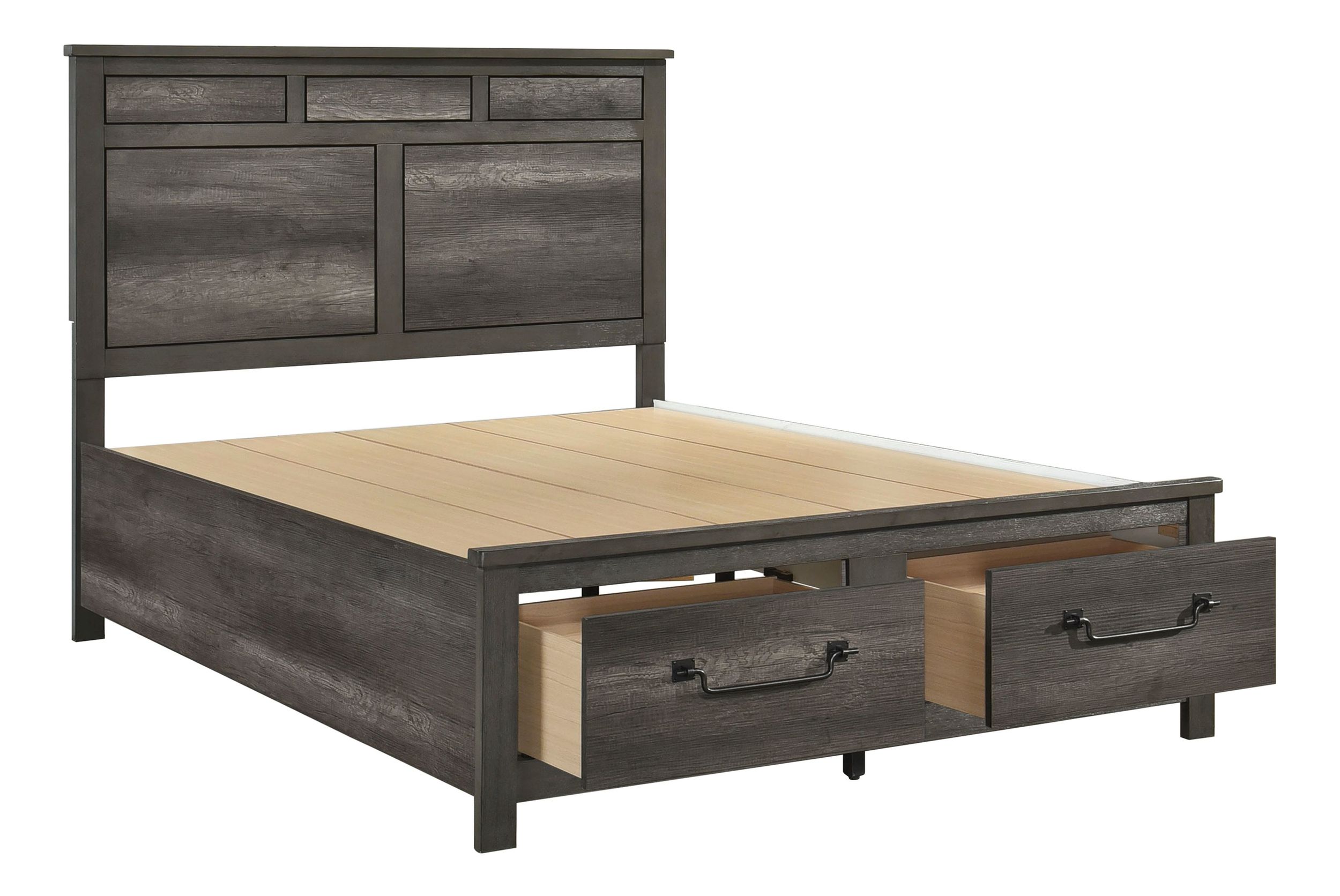 Lenior Melamine/Wood Storage Platform Bedroom Set