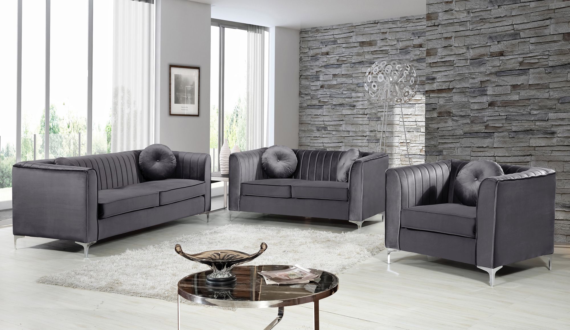 Isabelle Velvet Sofa