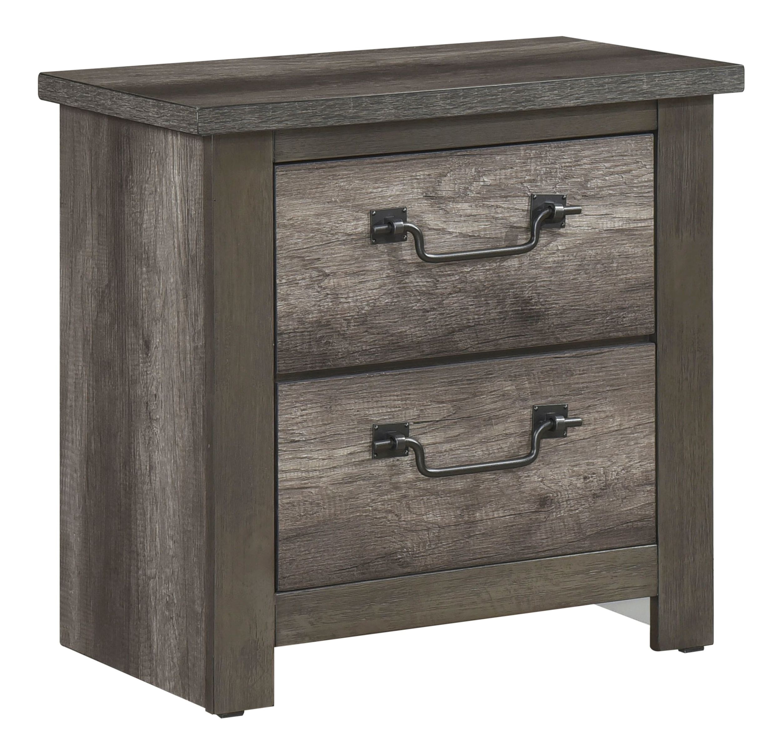Lenior Melamine/Wood 2-Drawer Night Stand