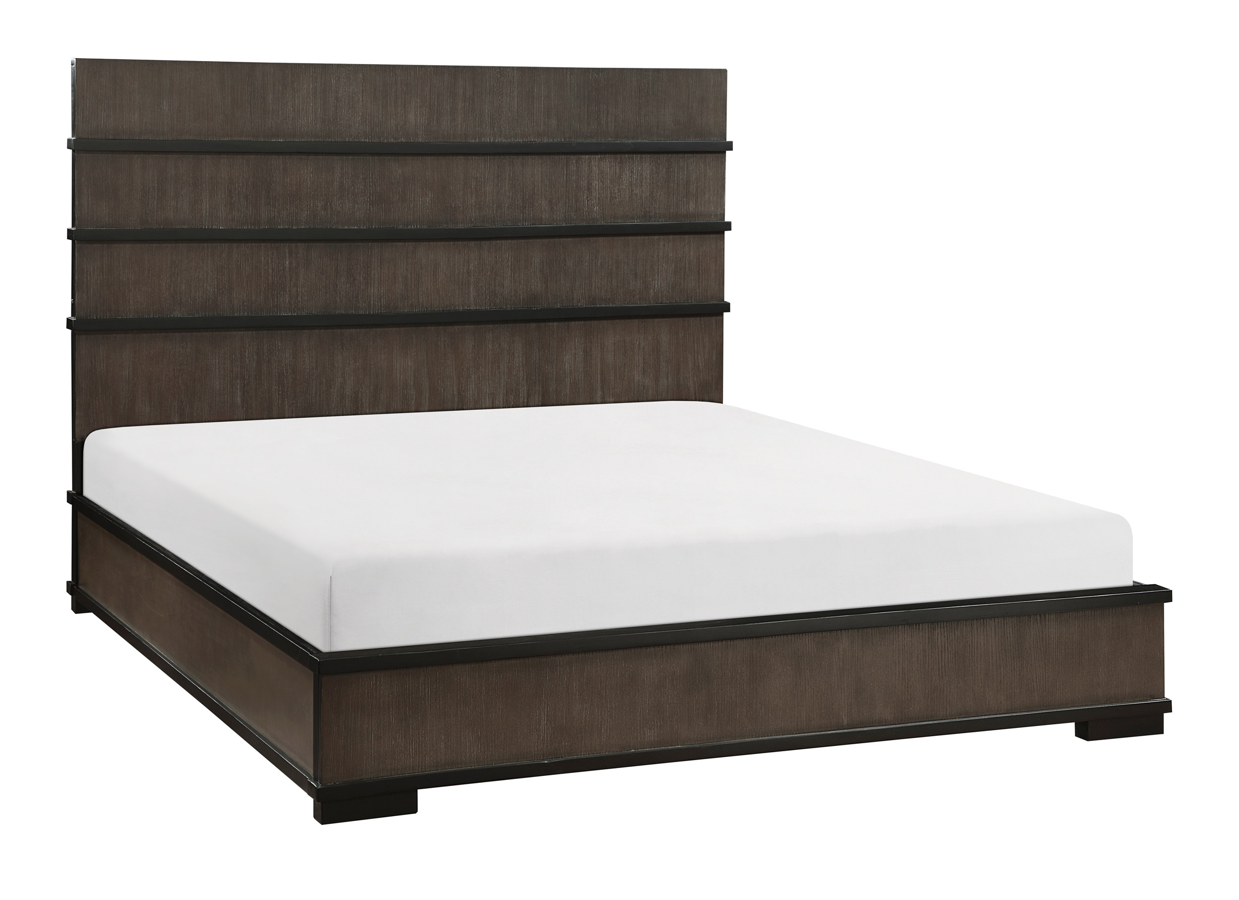 Acworth Wood/Wood Veneer Panel Bedroom Set with LED Lighting