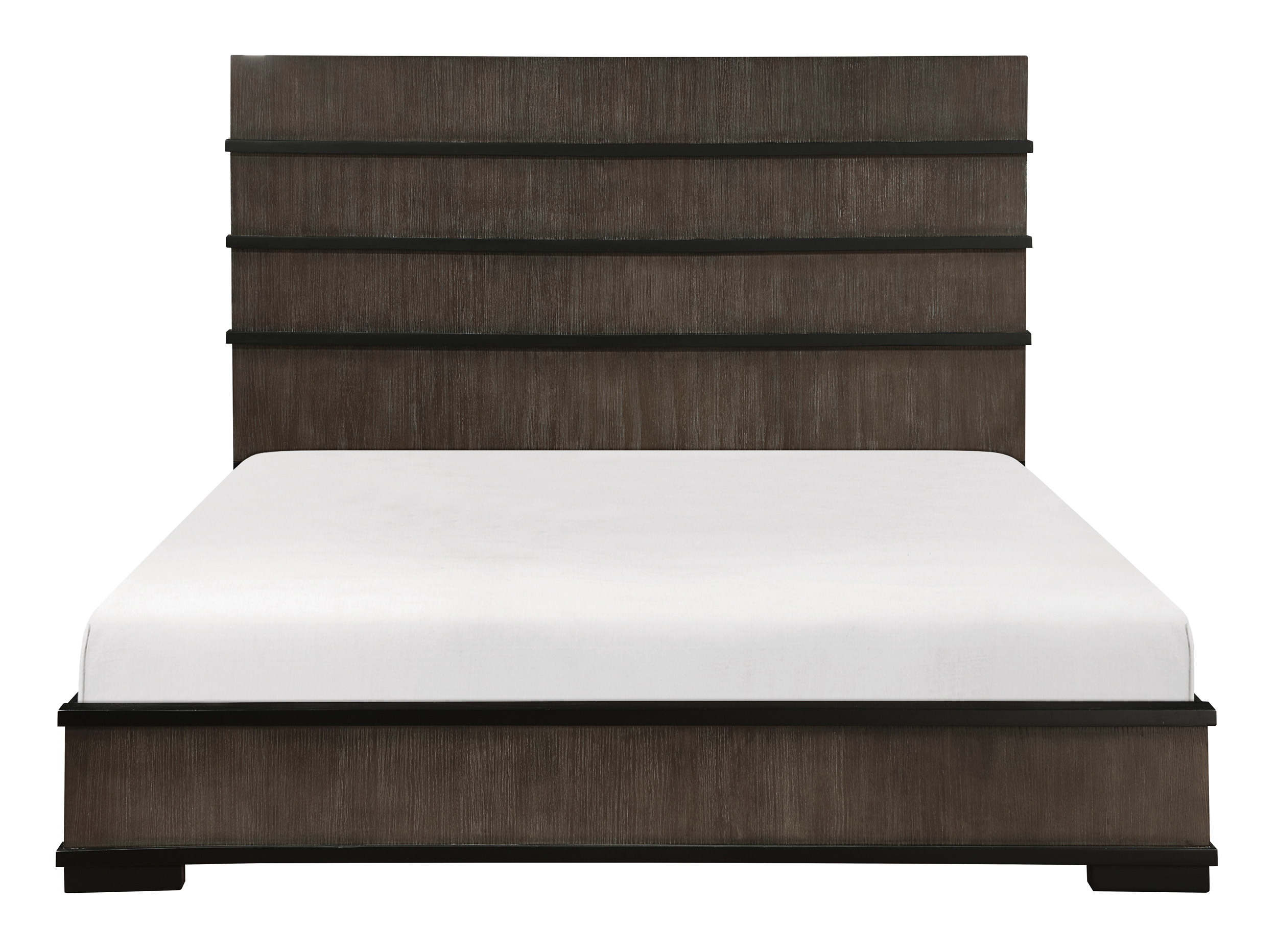 Acworth Wood/Wood Veneer Panel Bedroom Set with LED Lighting