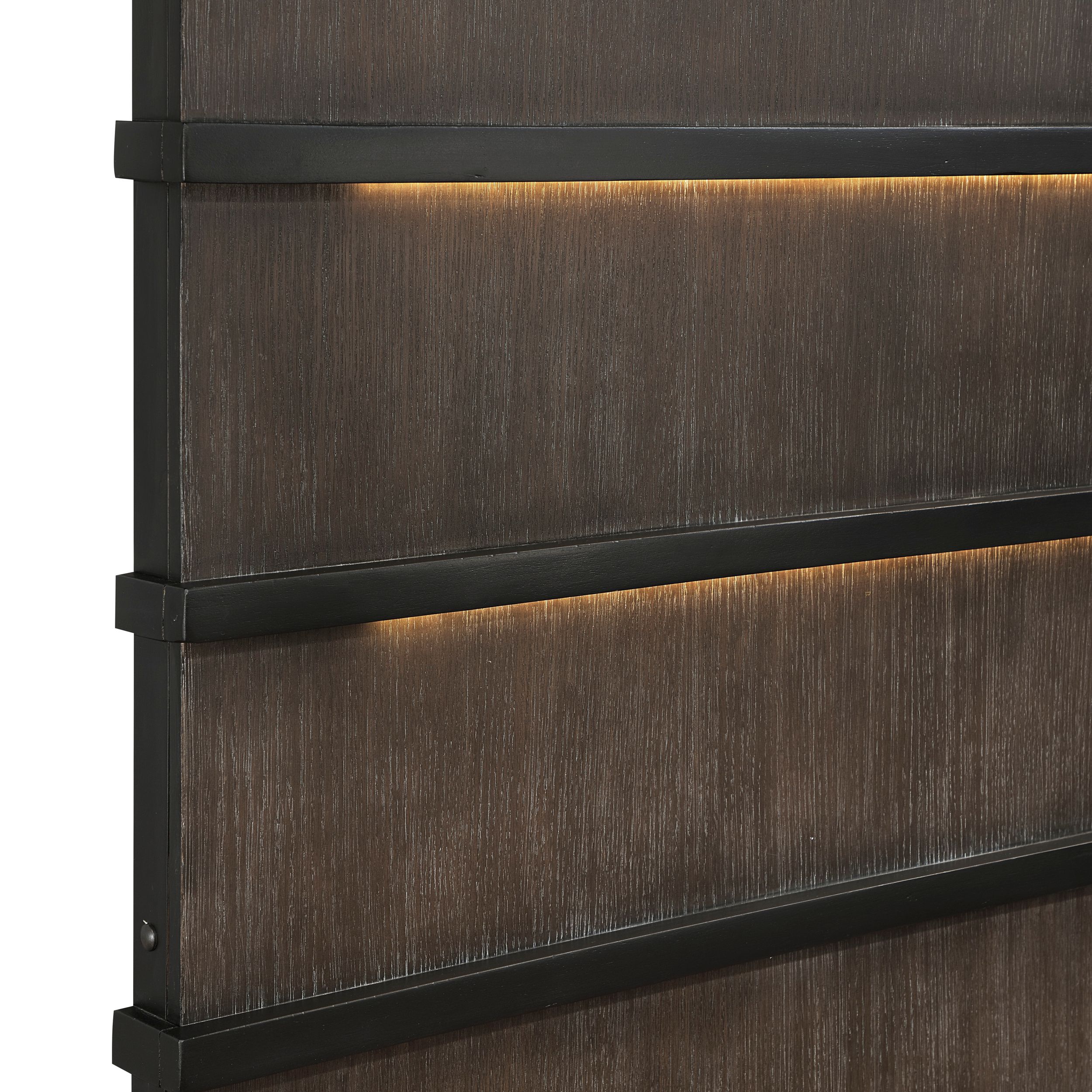 Acworth Wood/Wood Veneer Panel Bedroom Set with LED Lighting