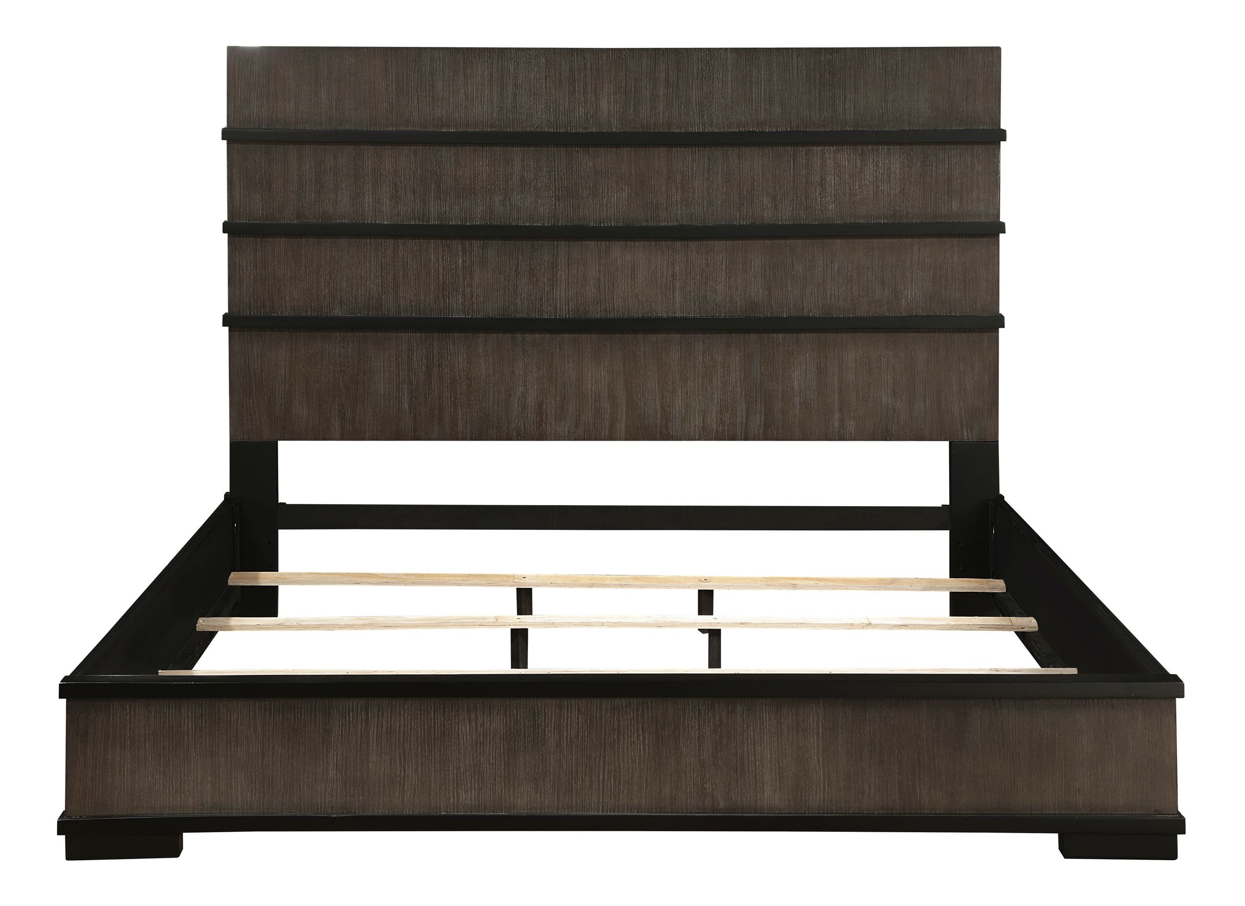 Acworth Wood/Wood Veneer Panel Bed with LED Lighting
