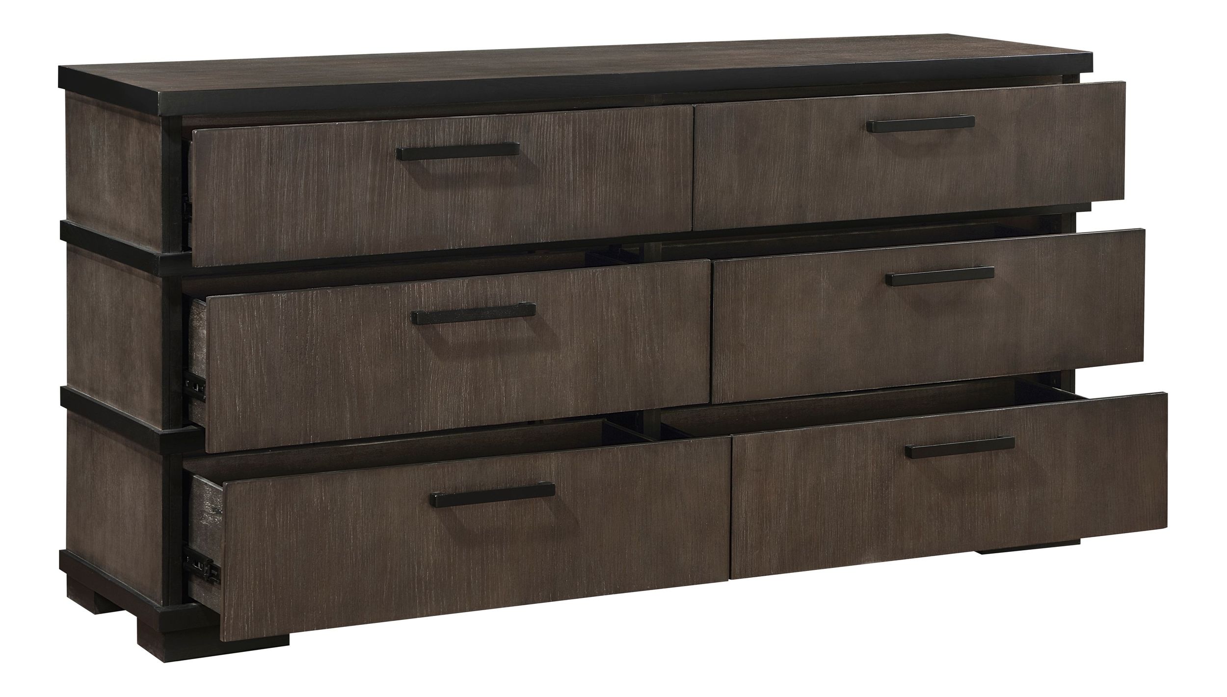 Acworth Wood/Wood Veneer Panel Bedroom Set with LED Lighting