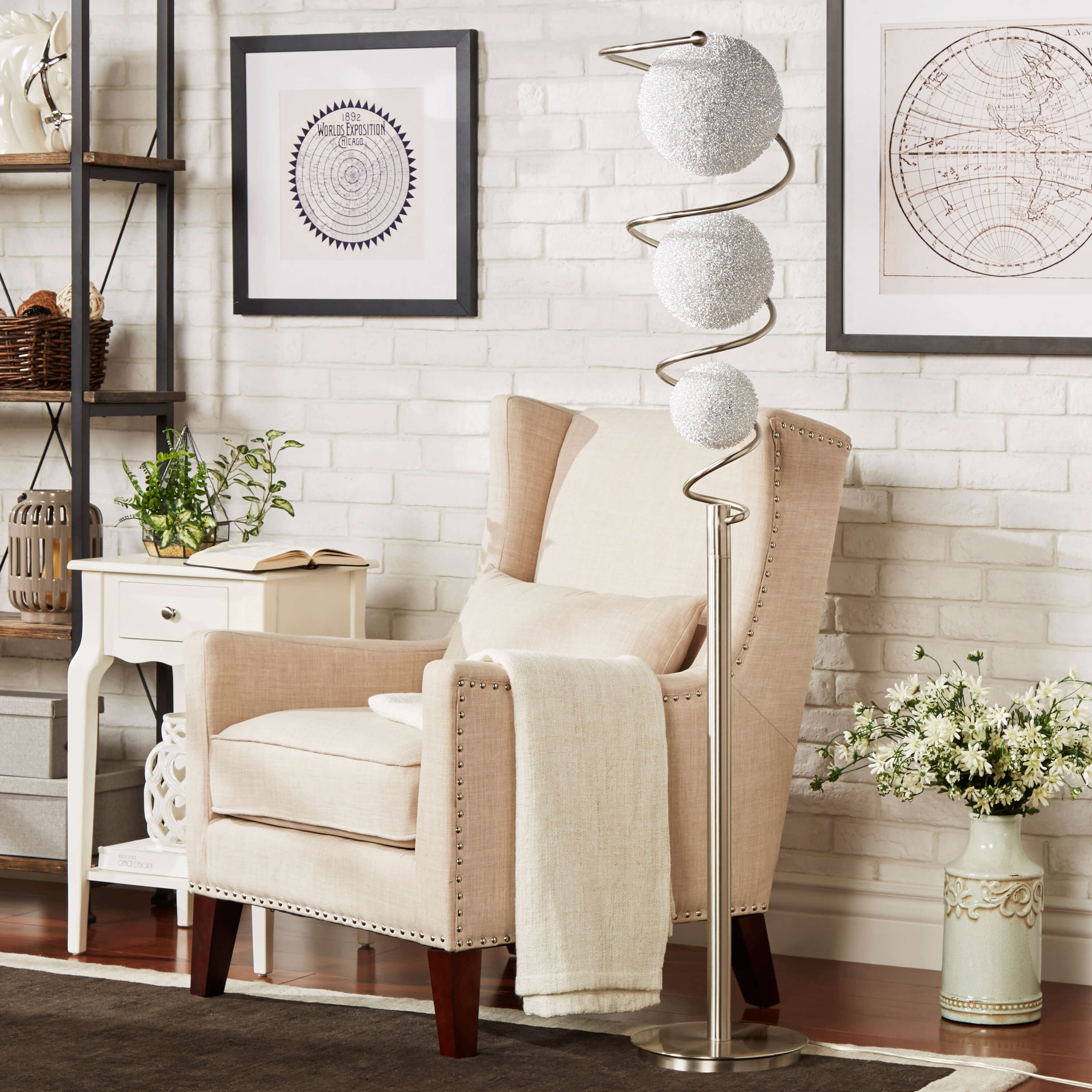 Diya Metal Floor Lamp by Homelegance