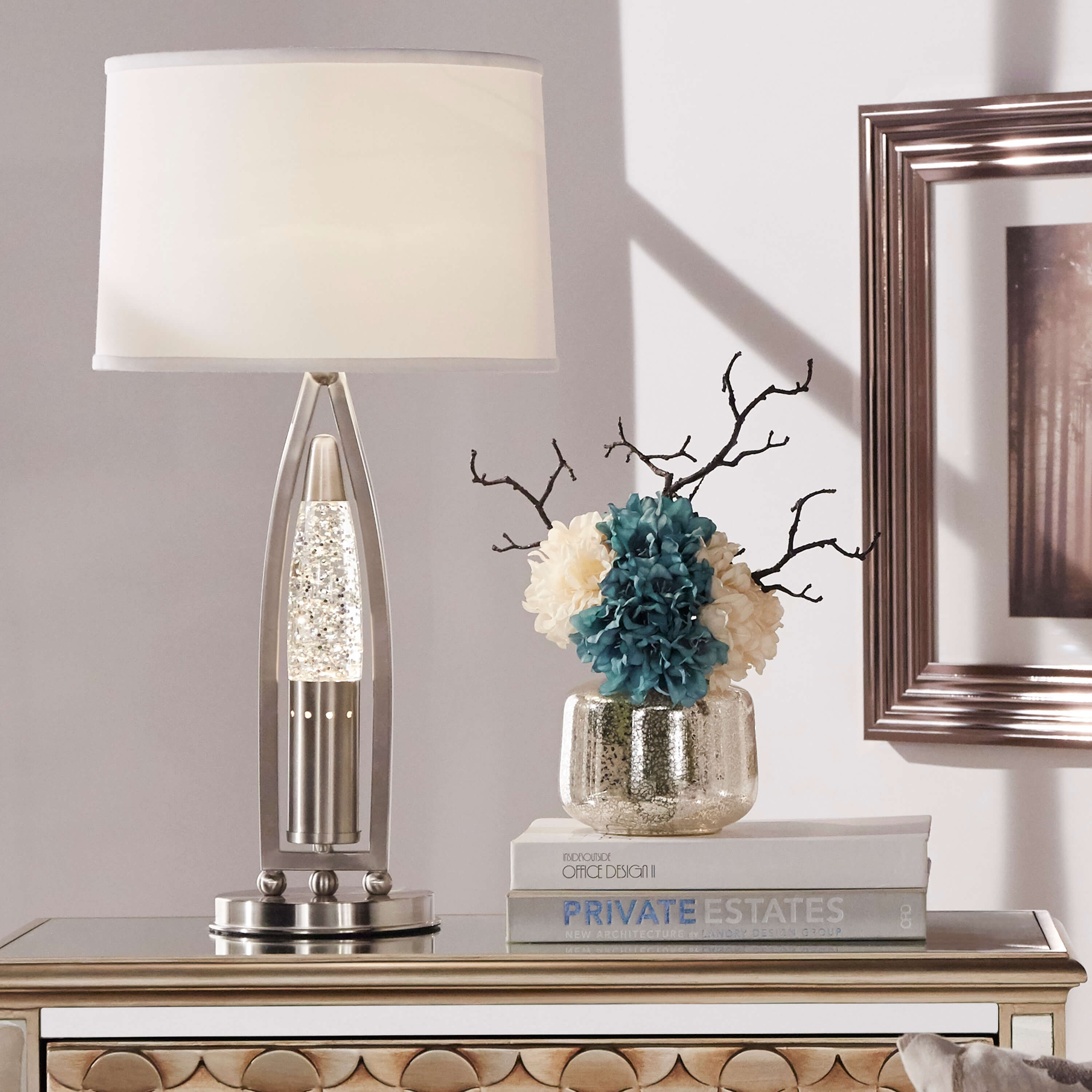 Jair Metal/Fabric Table Lamp by Homelegance