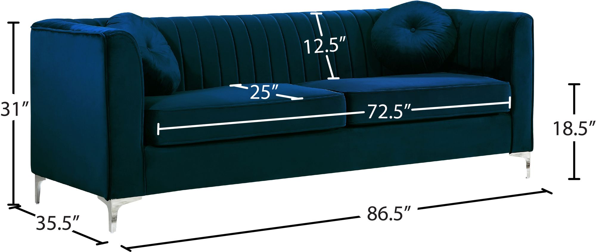Isabelle Velvet Sofa