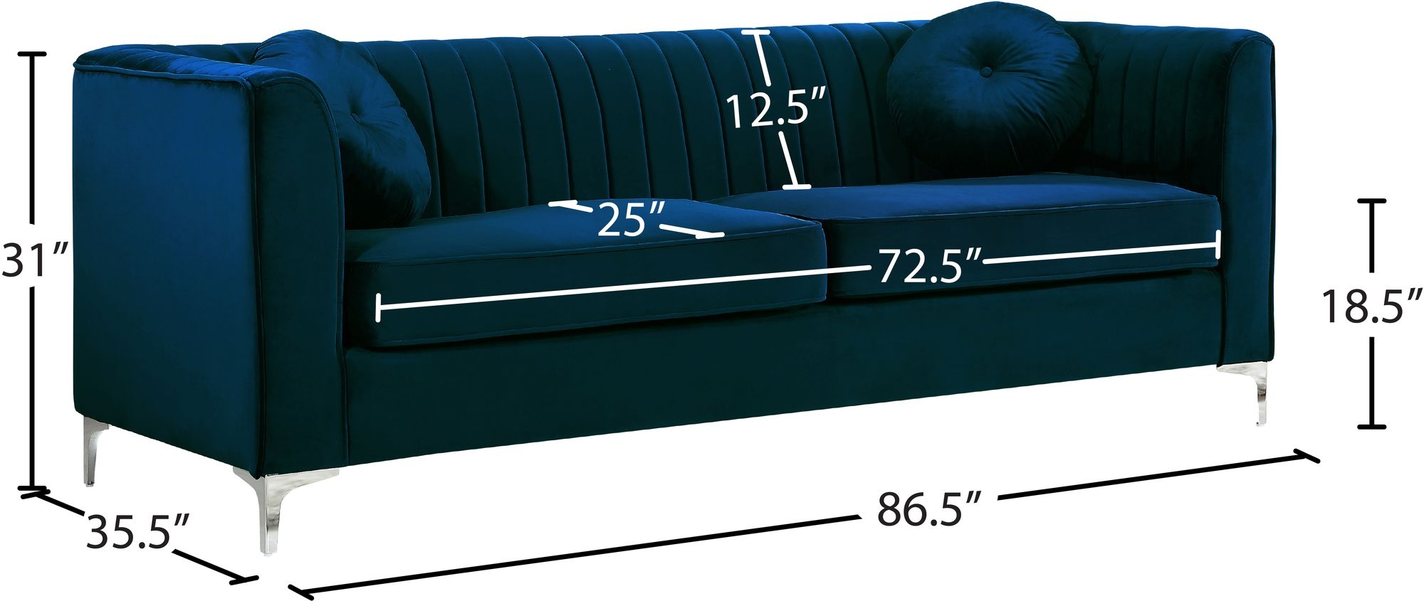 Isabelle Velvet Sofa