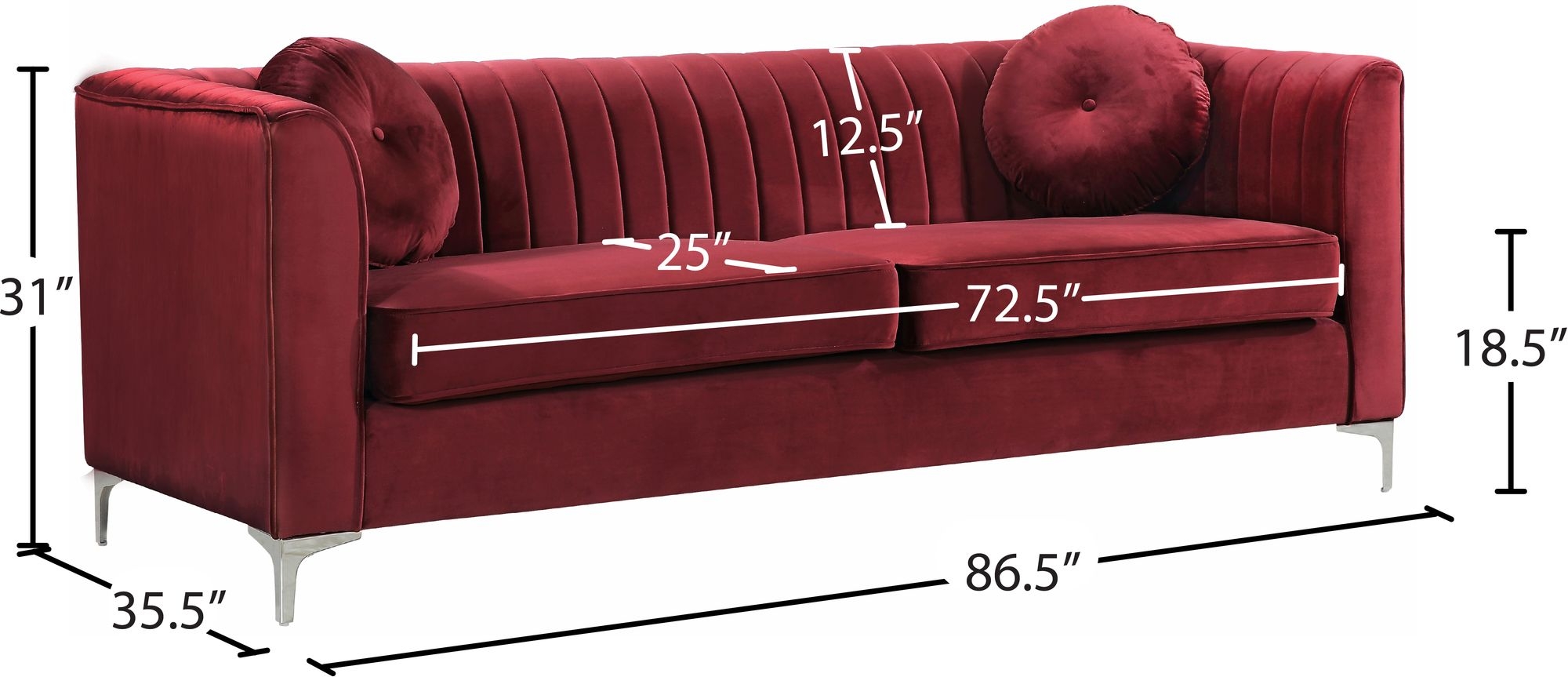 Isabelle Velvet Sofa