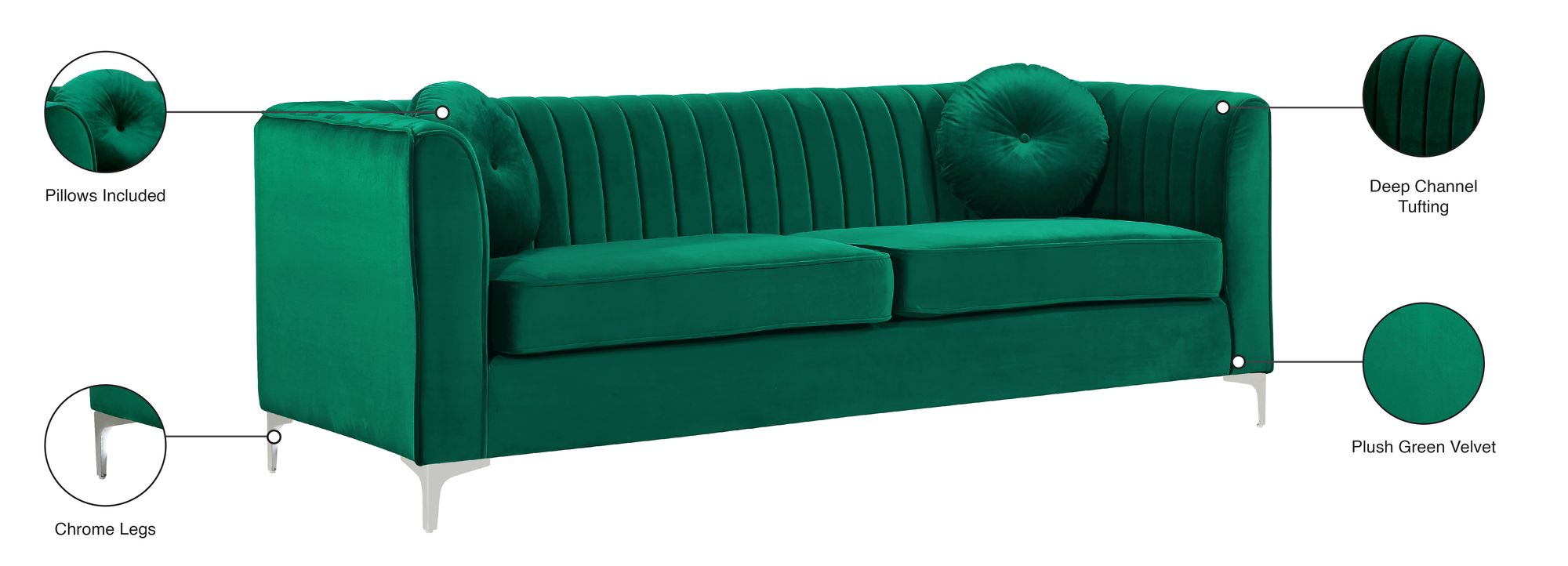 Isabelle Velvet Sofa