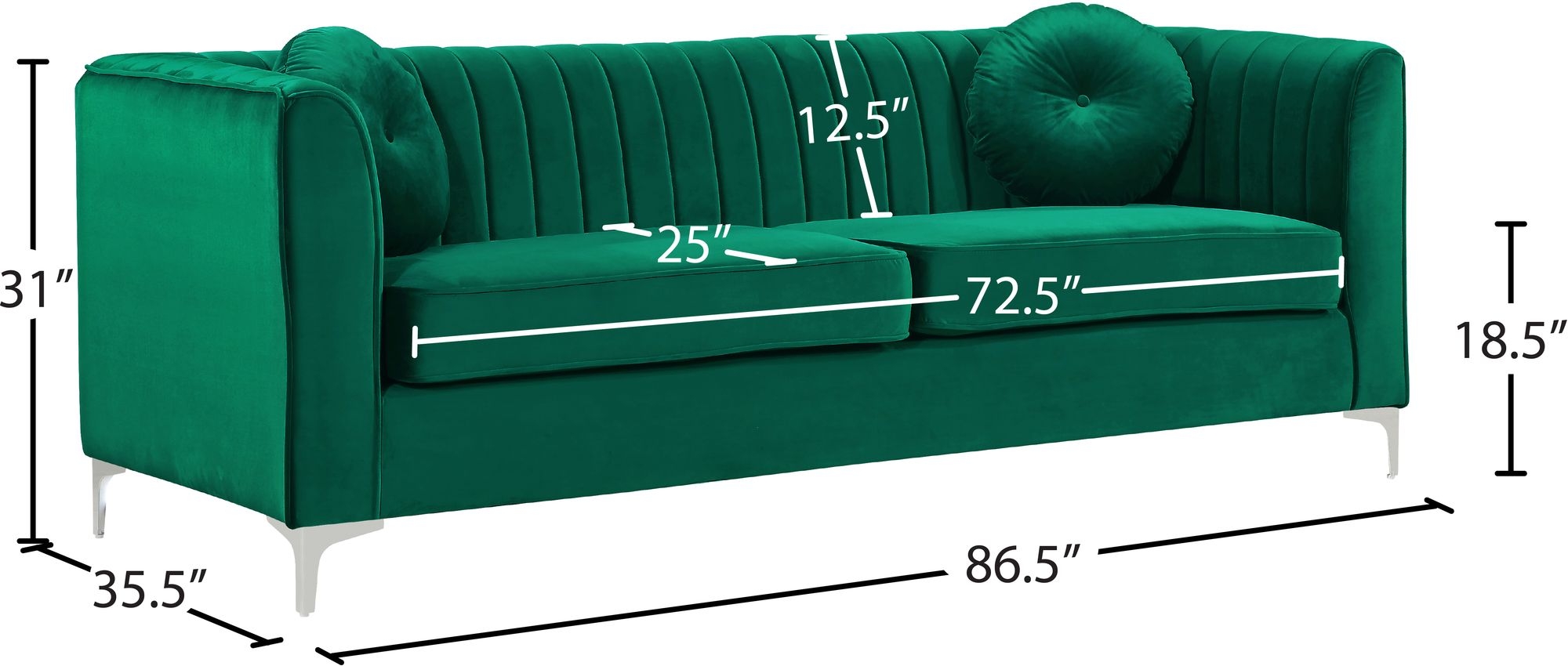 Isabelle Velvet Sofa
