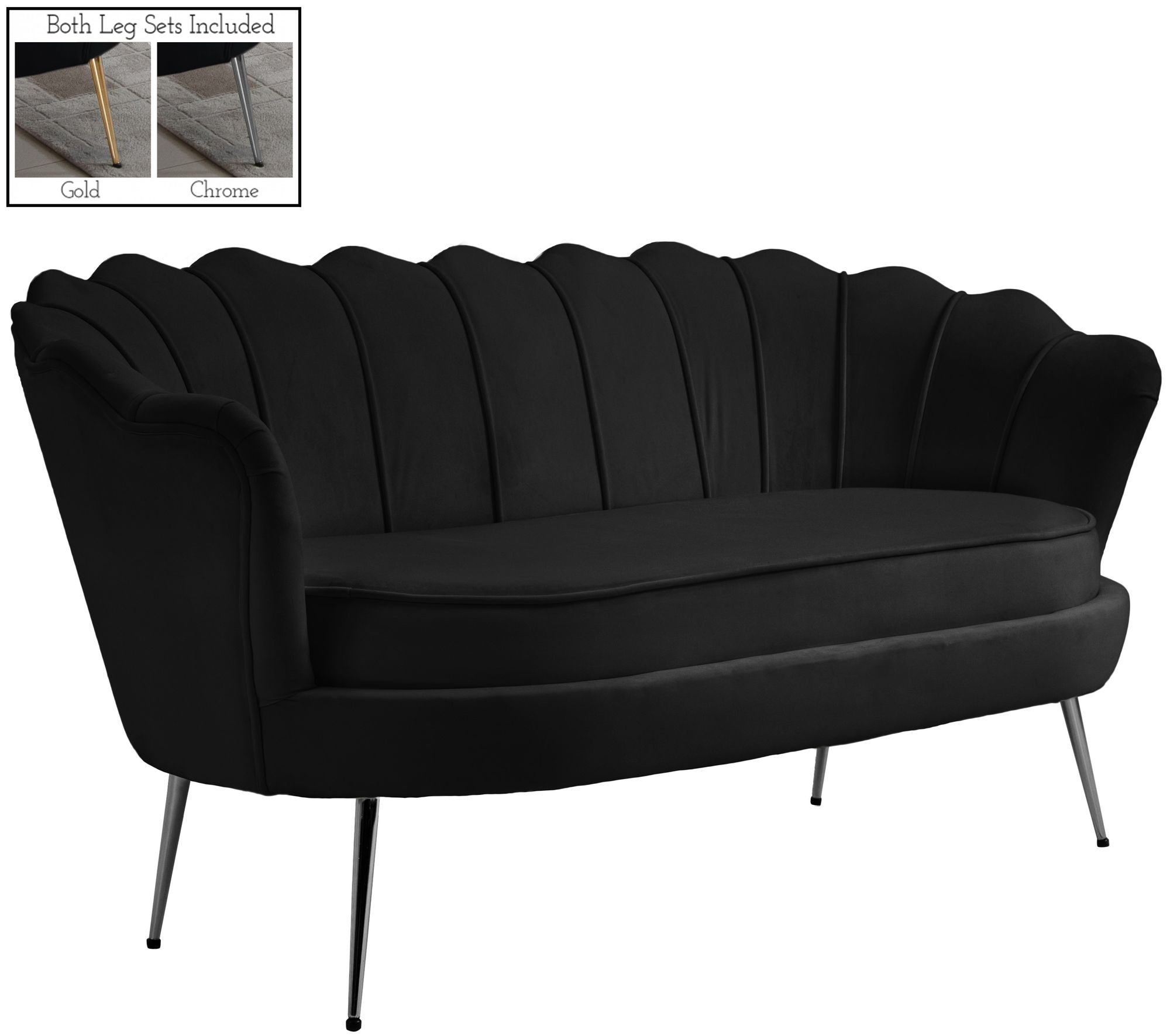 Gardenia Velvet Loveseat