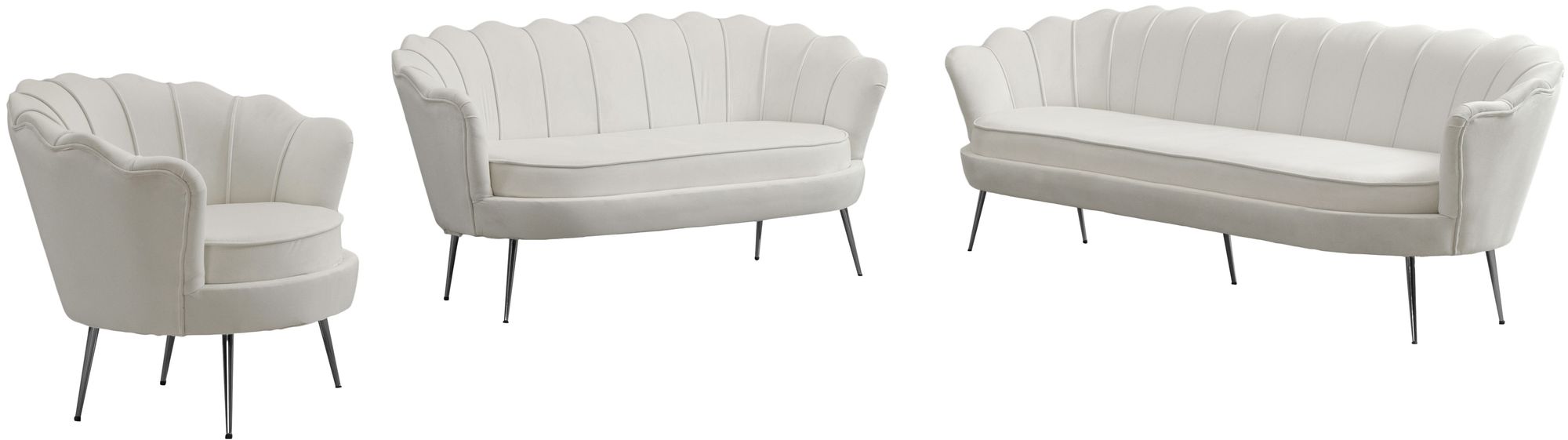 Gardenia Velvet Loveseat