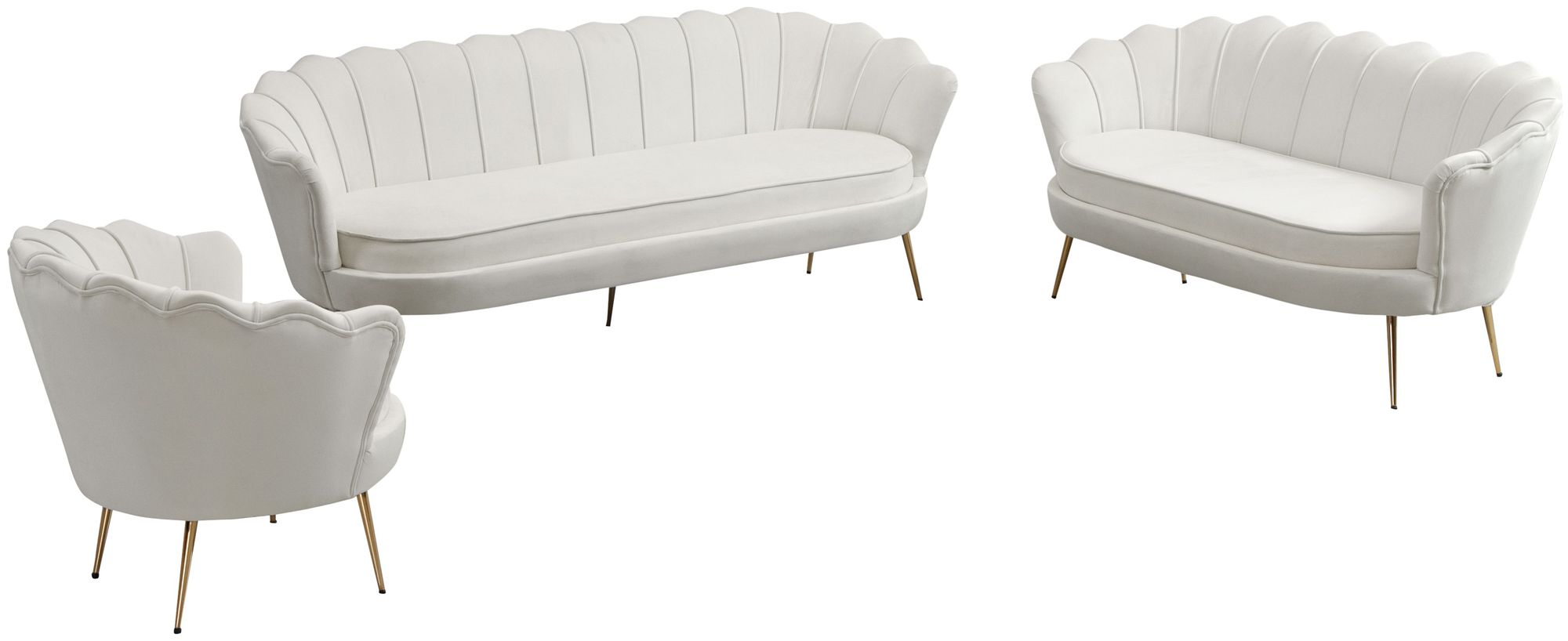 Gardenia Velvet Loveseat