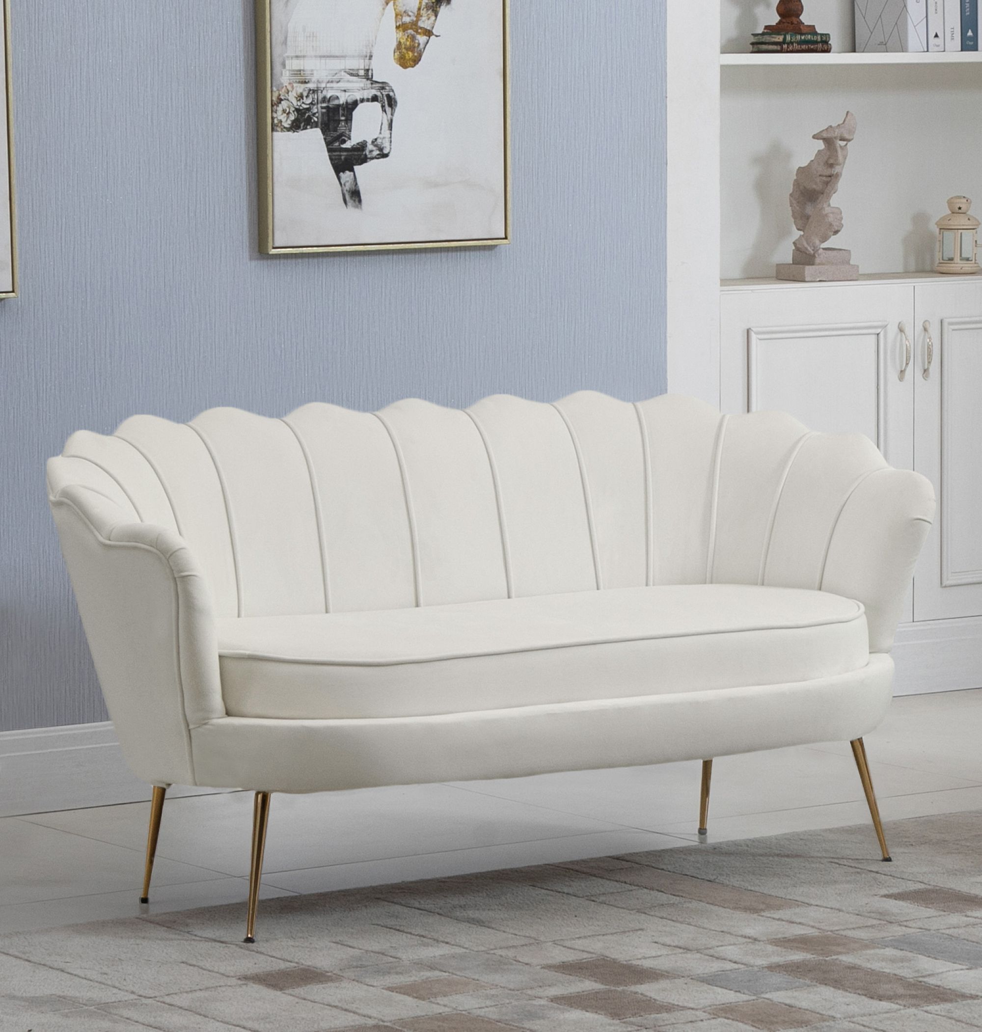 Gardenia Velvet Loveseat