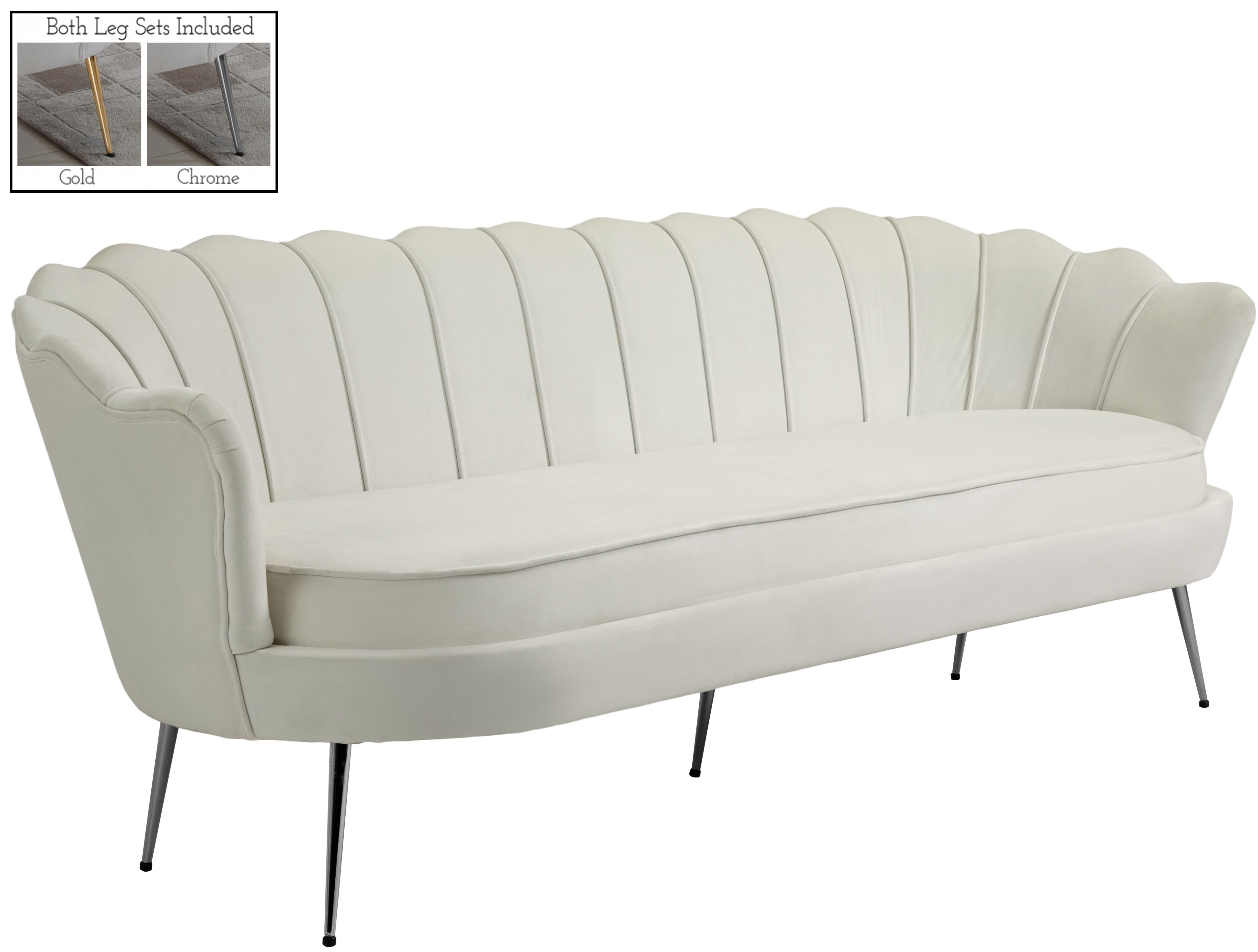 Gardenia Velvet Sofa
