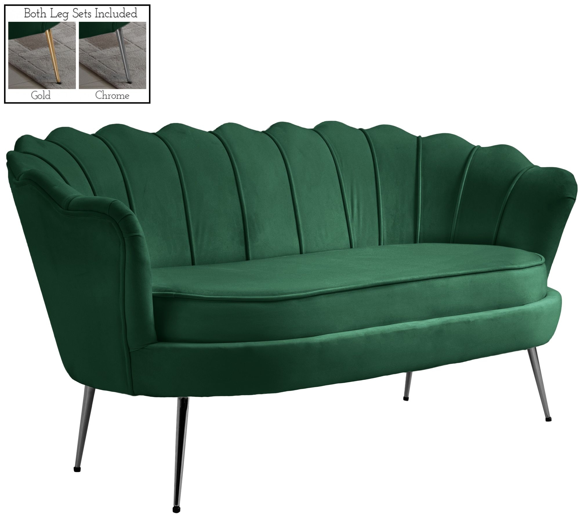 Gardenia Velvet Loveseat