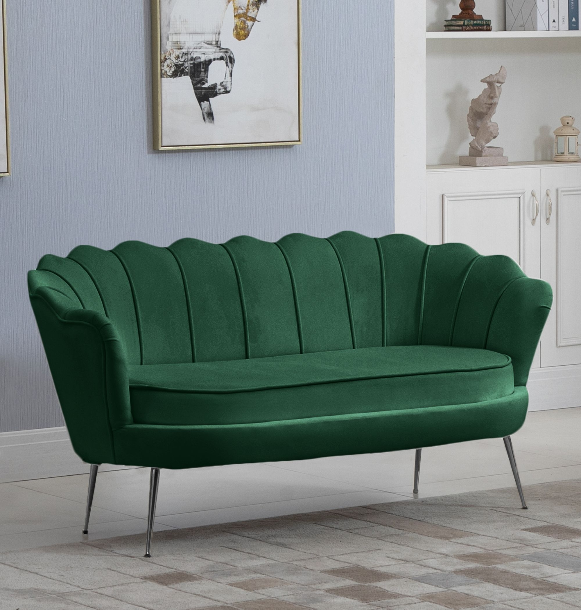 Gardenia Velvet Loveseat