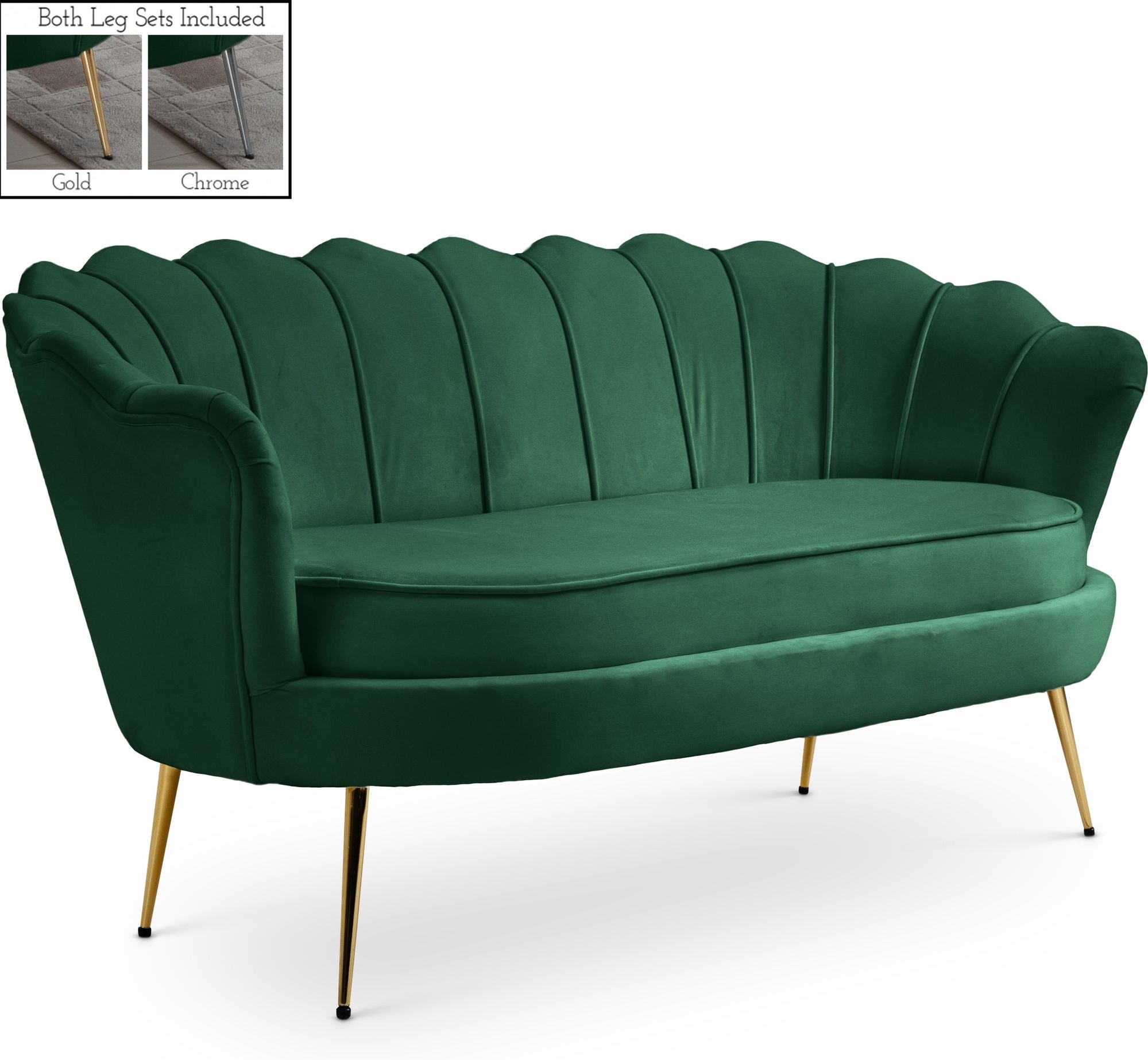 Gardenia Velvet Loveseat