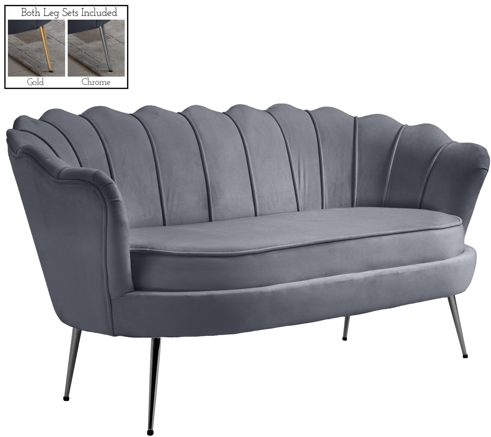 Gardenia Velvet Loveseat