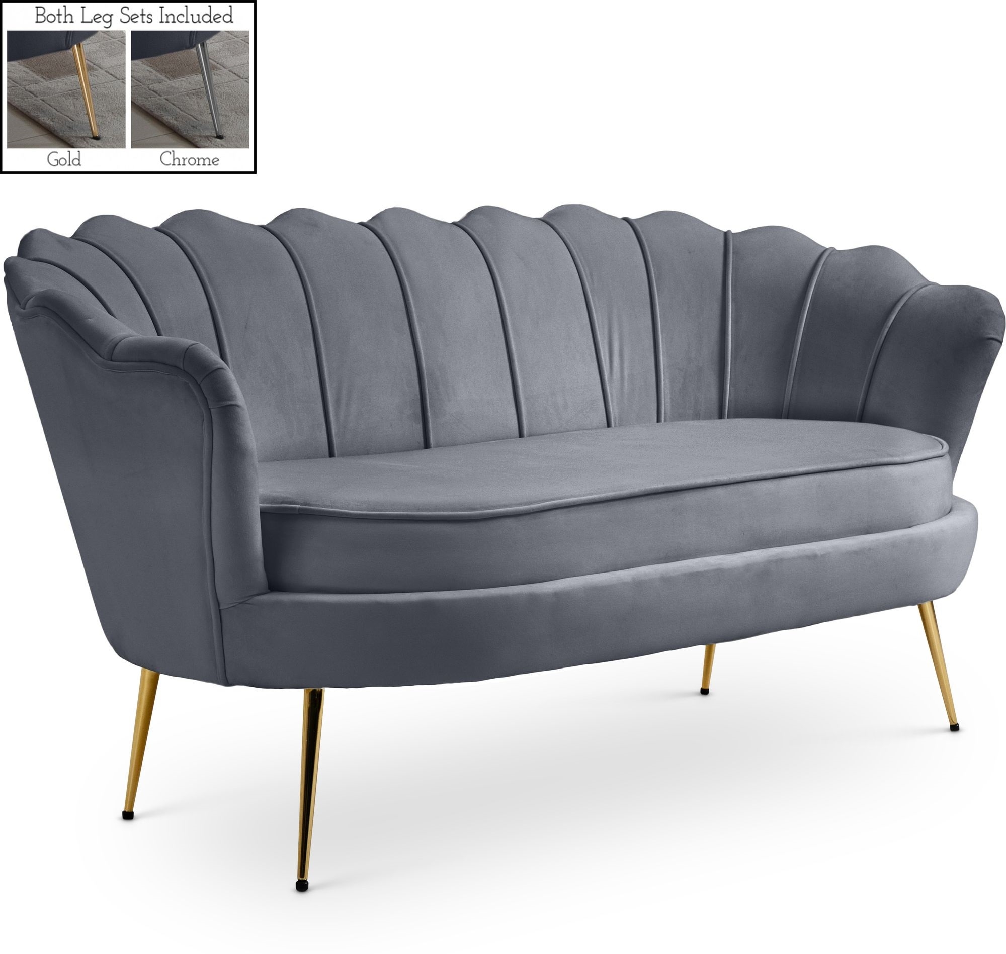 Gardenia Velvet Loveseat
