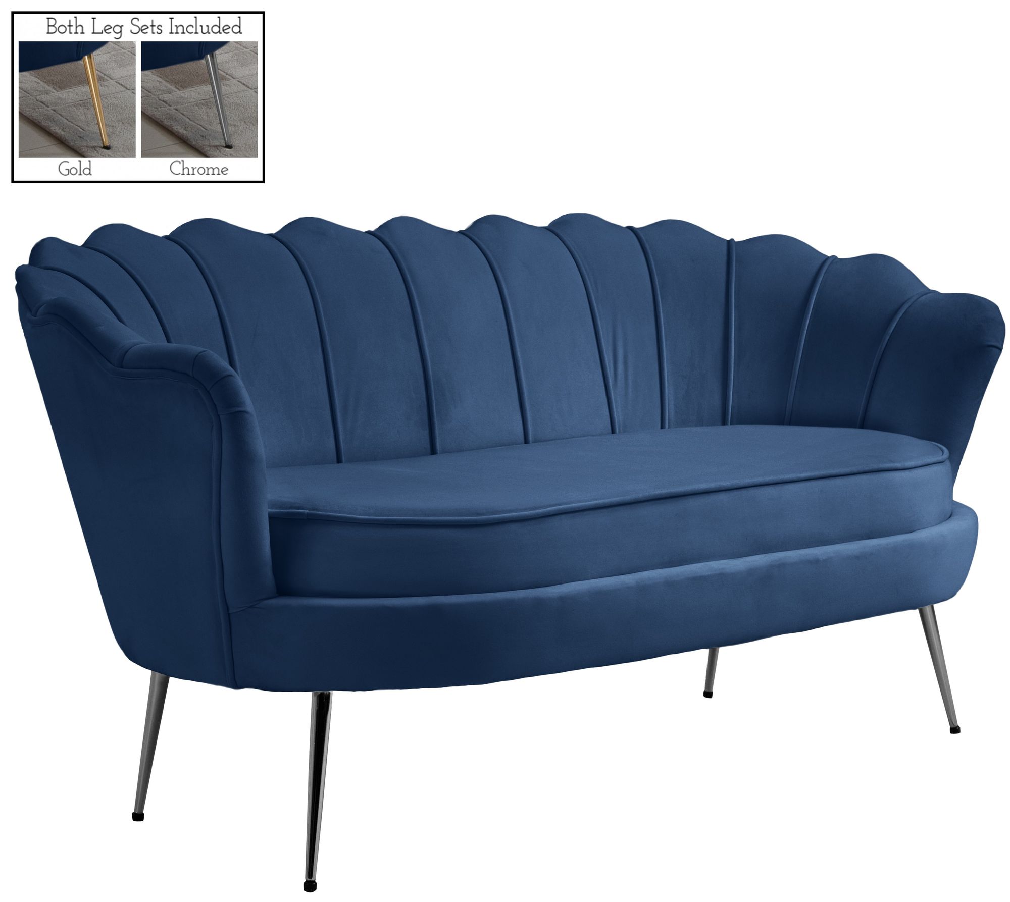 Gardenia Velvet Loveseat