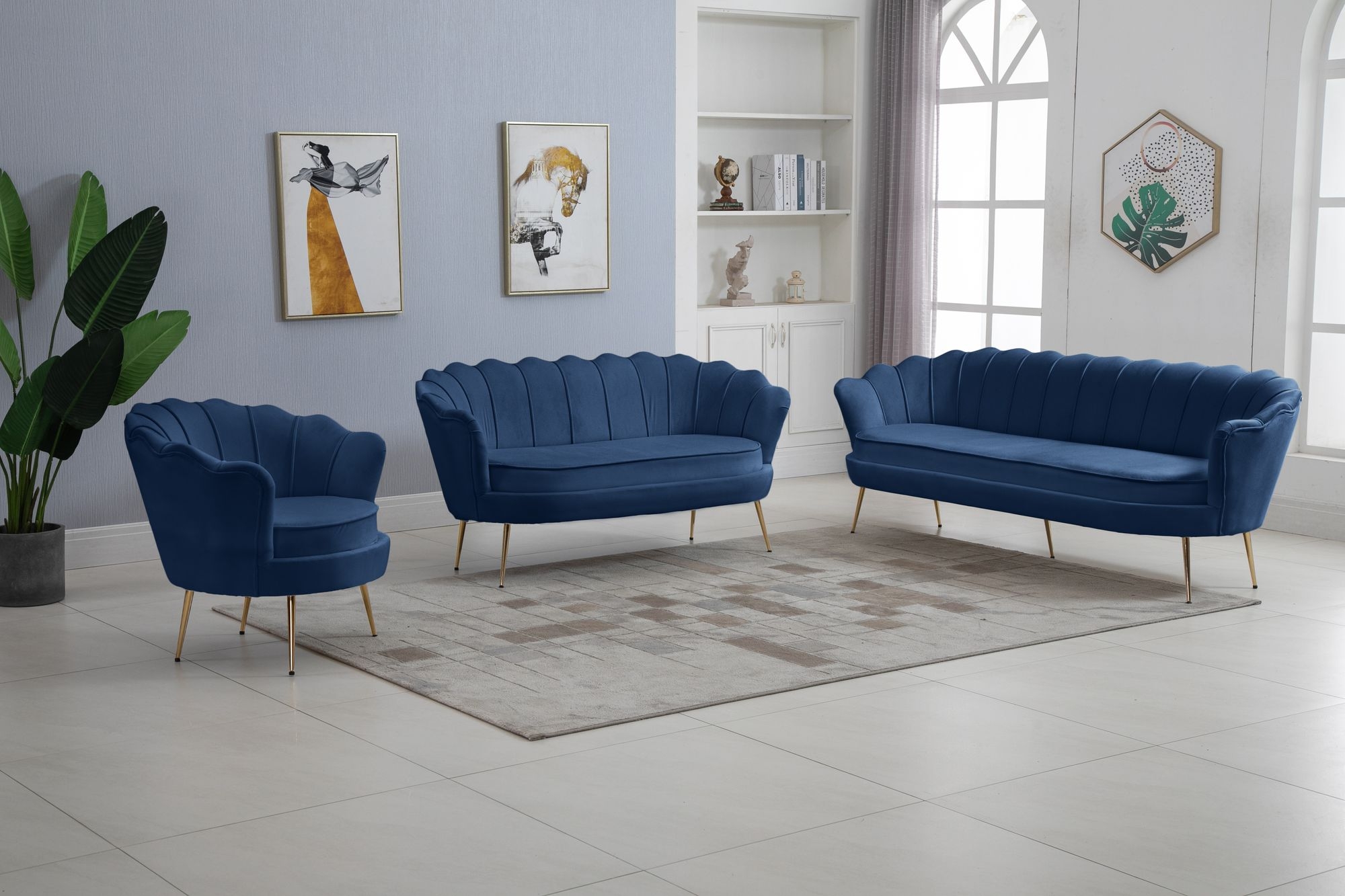 Gardenia Velvet Loveseat