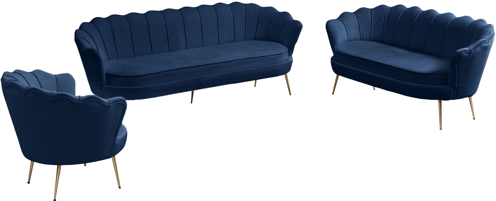 Gardenia Velvet Loveseat