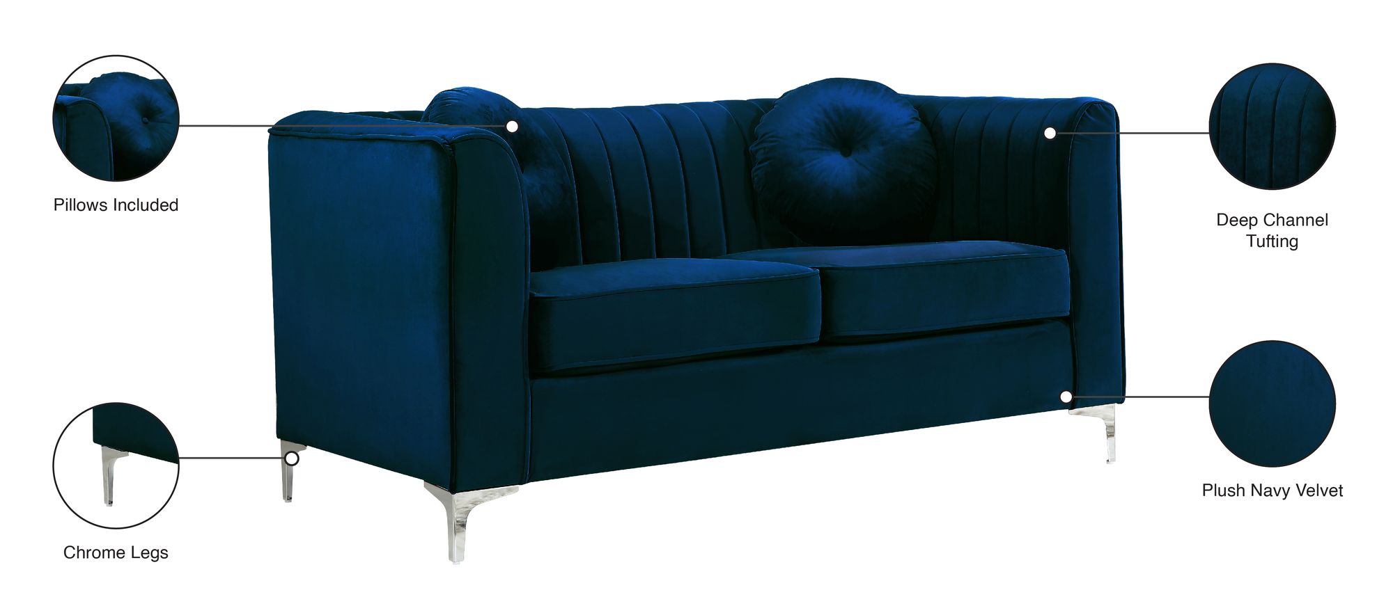 Isabelle Velvet Loveseat