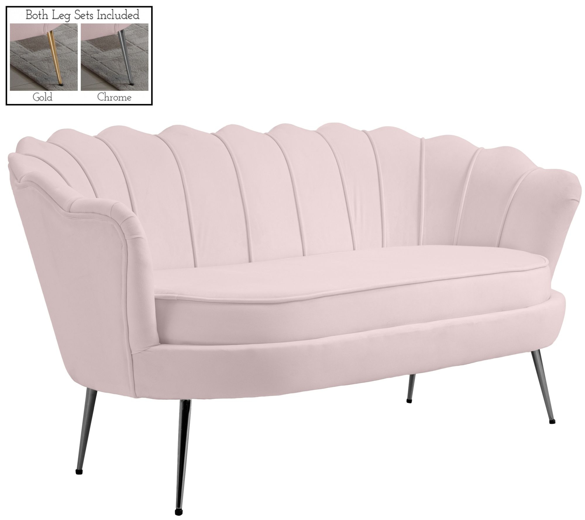 Gardenia Velvet Loveseat