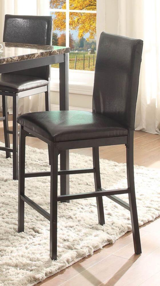 Tempe Transitional Vinyl/Iron Counter Dining Chair by Homelegance