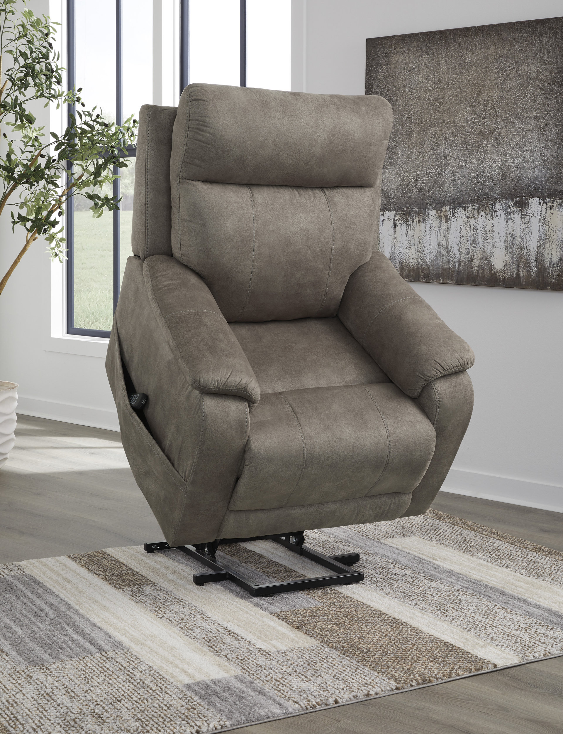 Crestmeade Faux Leather Power Lift Recliner