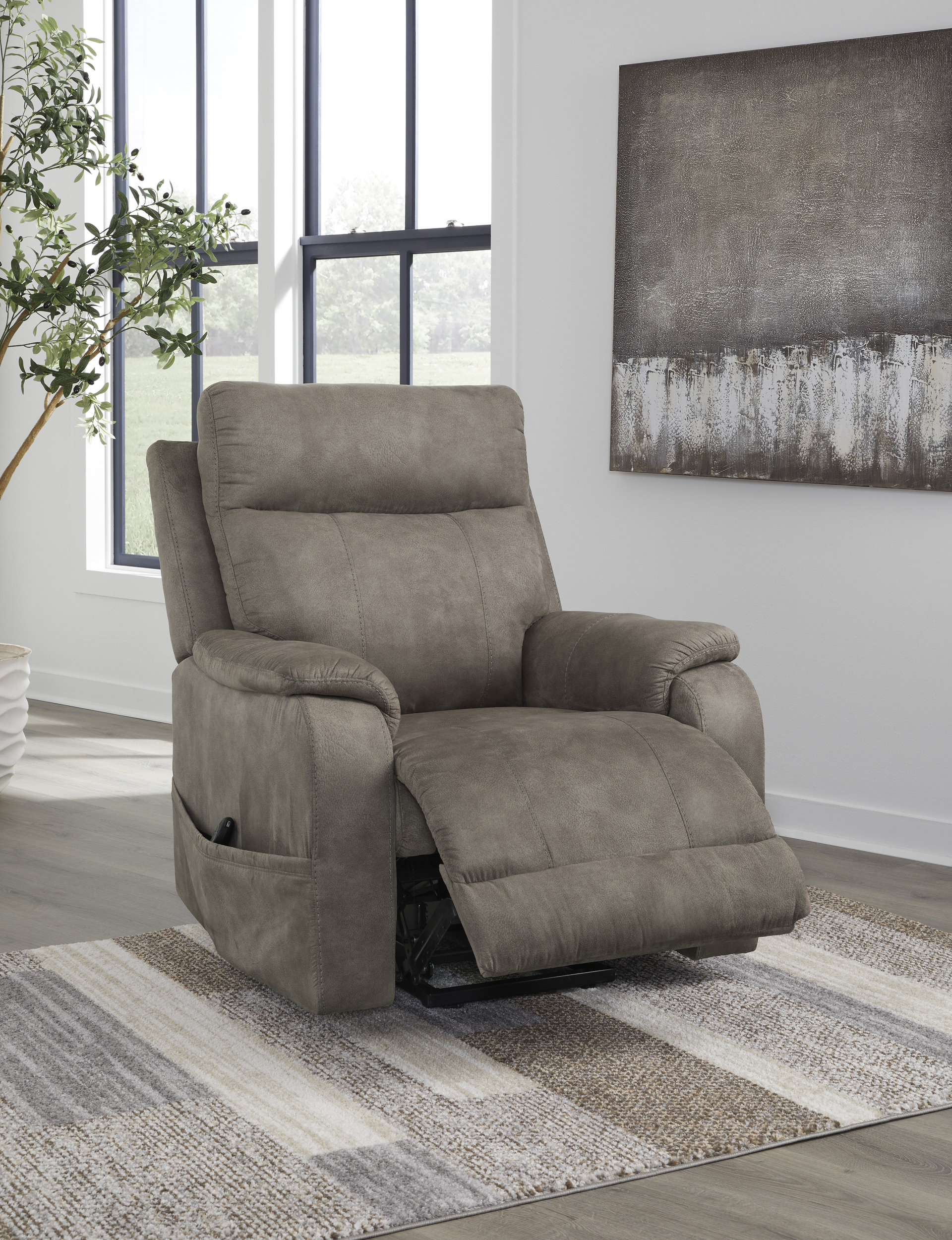 Crestmeade Faux Leather Power Lift Recliner