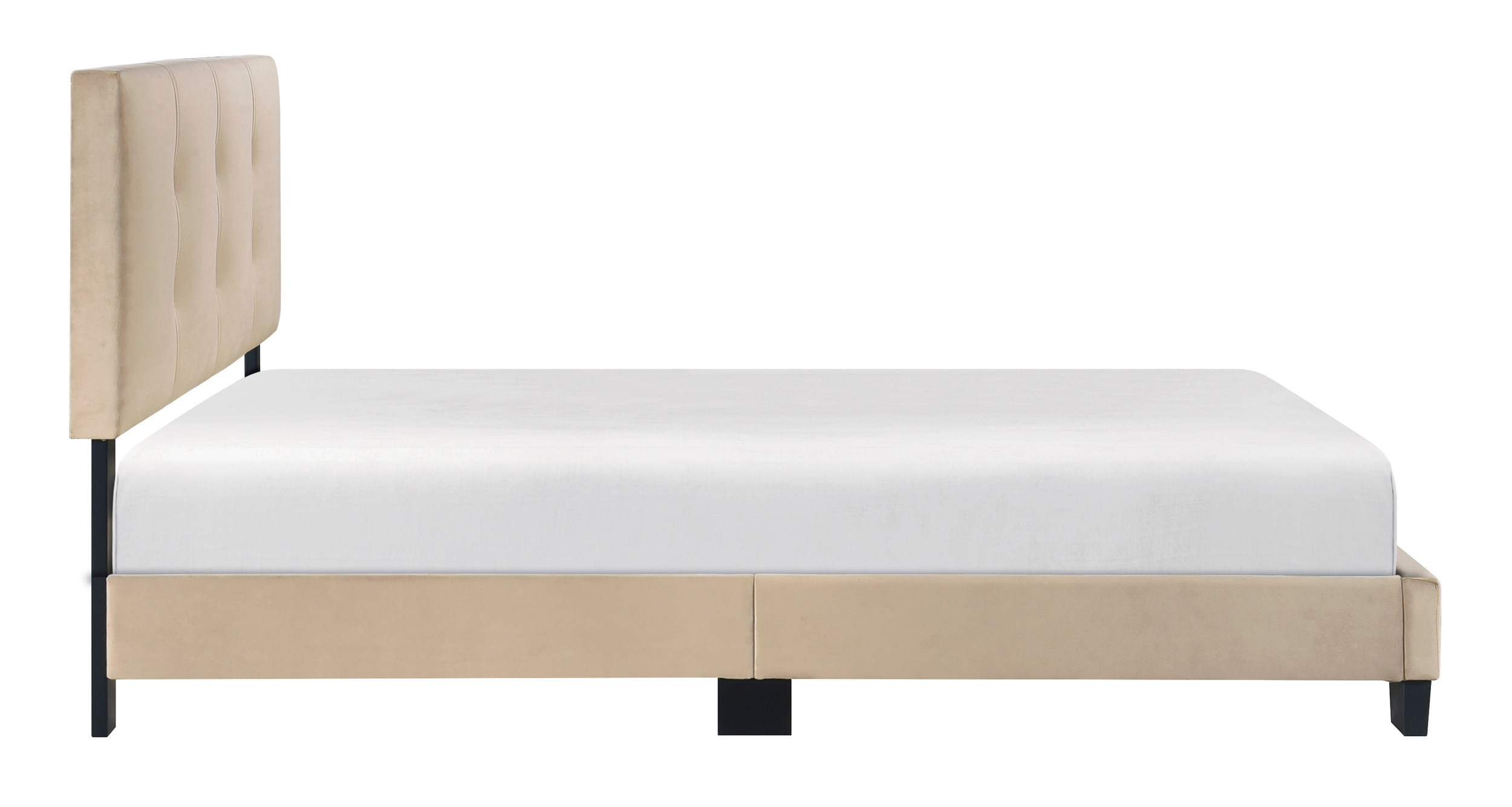 Newberry Velvet Queen Platform Bed