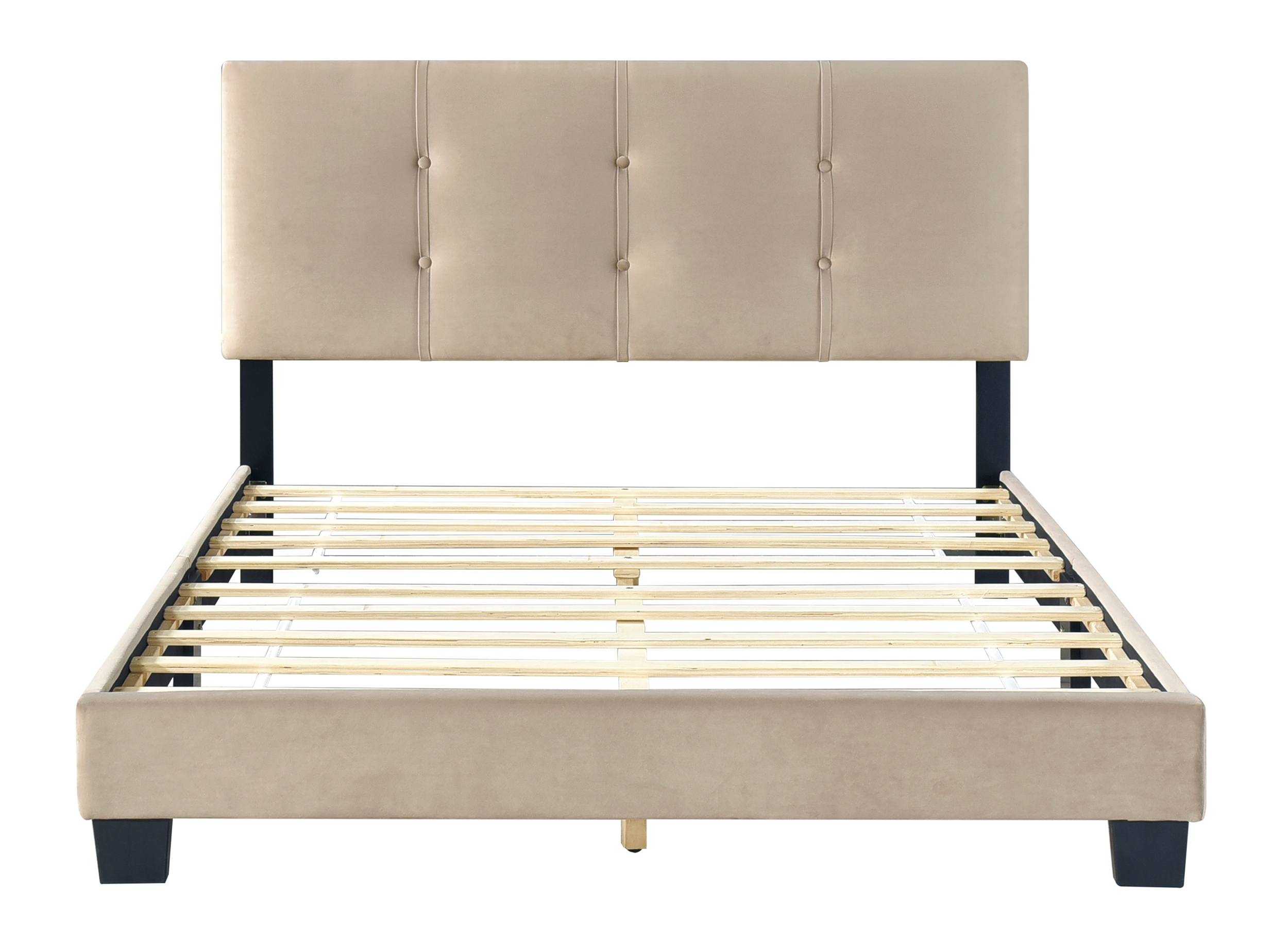 Newberry Velvet Queen Platform Bed