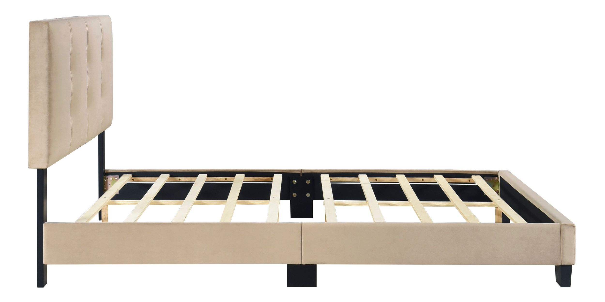 Newberry Velvet Queen Platform Bed