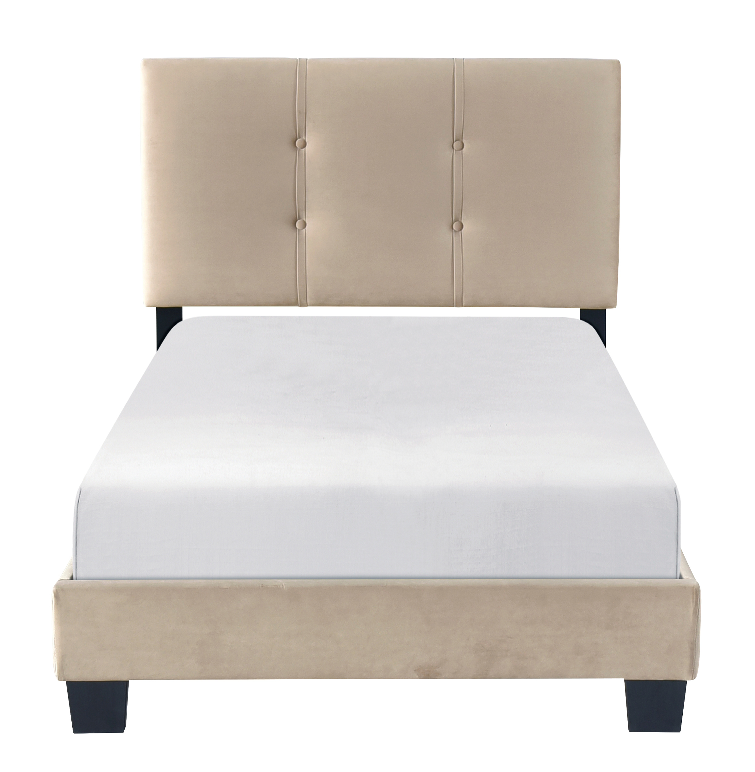 Newberry Velvet Twin Platform Bed
