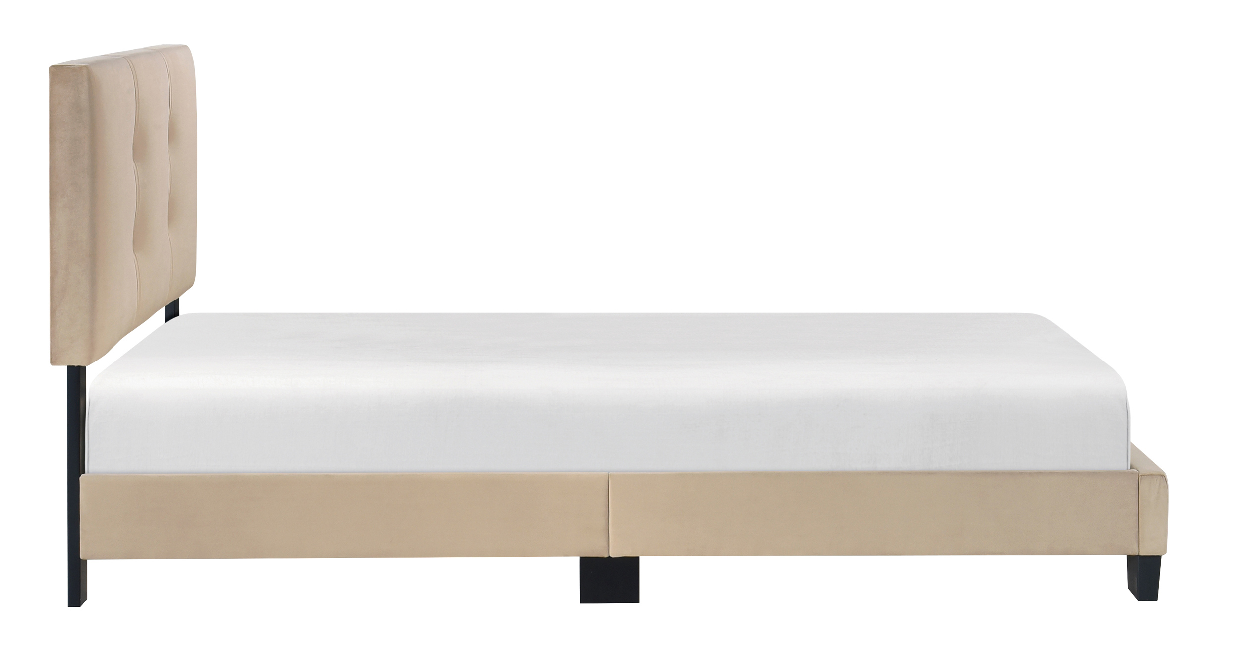 Newberry Velvet Twin Platform Bed
