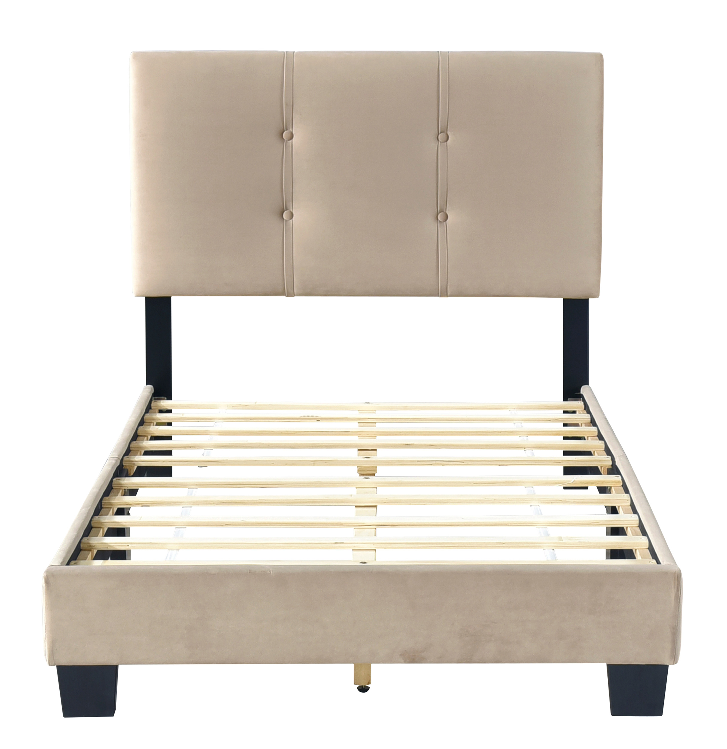 Newberry Velvet Twin Platform Bed