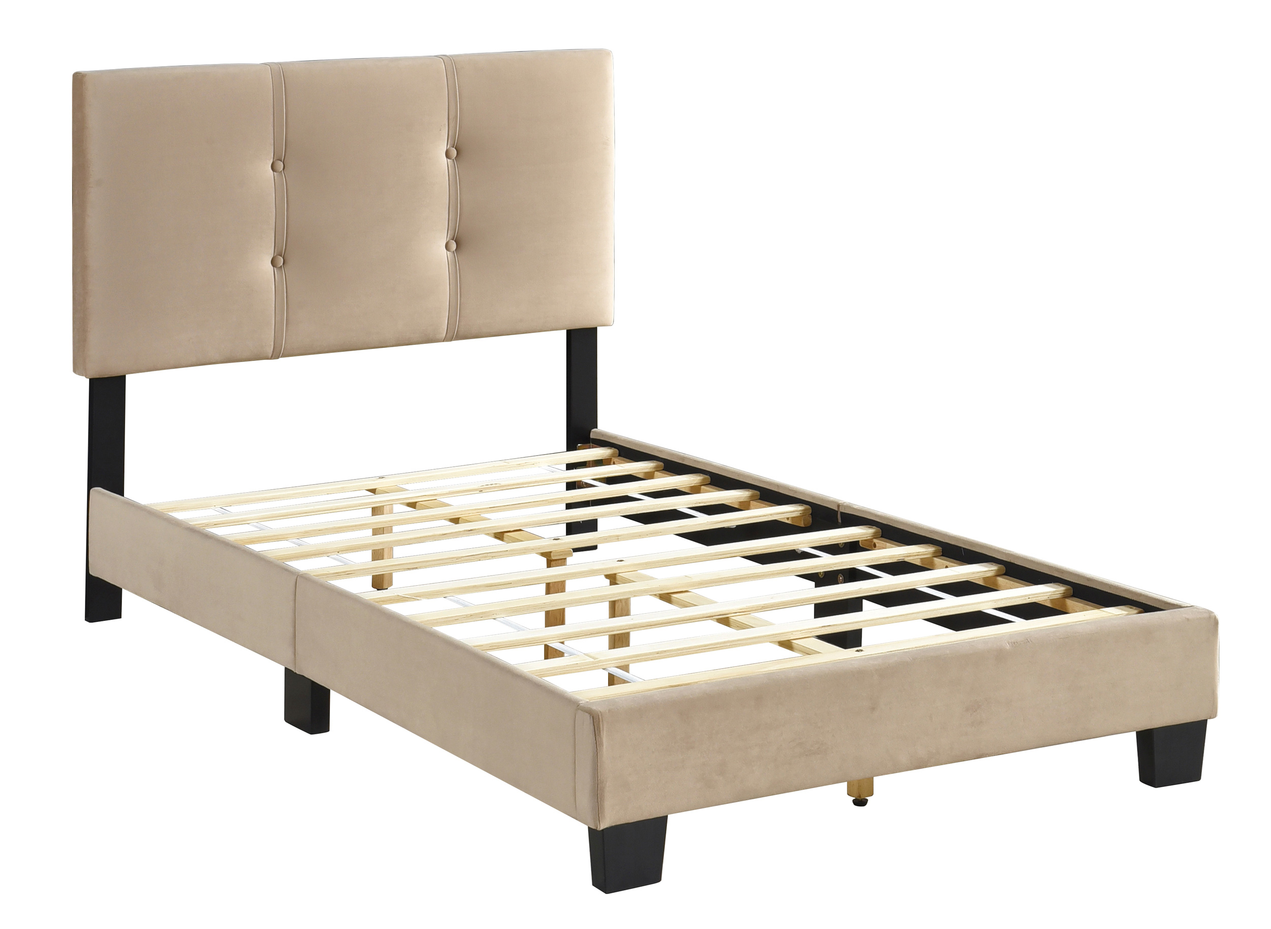 Newberry Velvet Twin Platform Bed